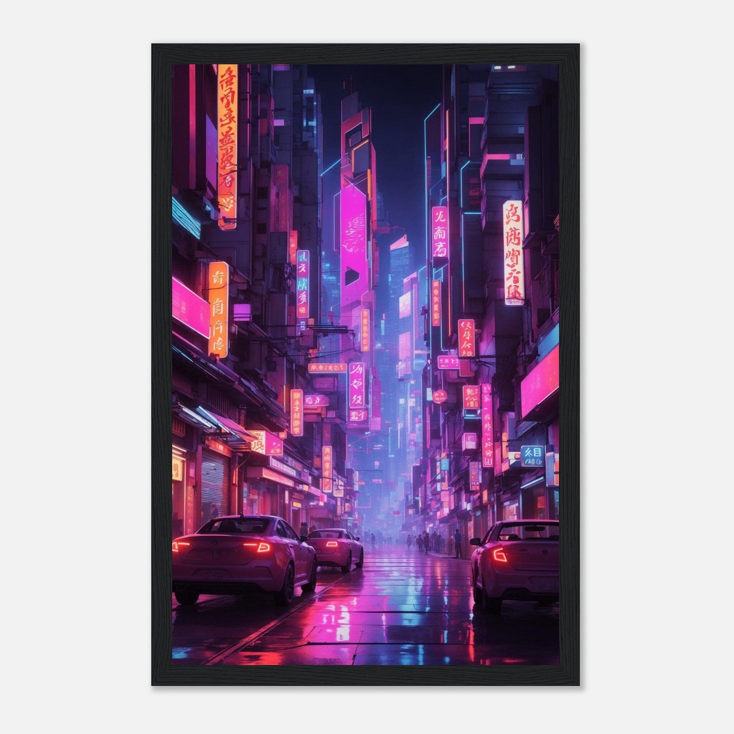 Premium Matte Paper Wooden Framed Poster - Exklusive Kunst in stilvollen Holzrahmen Print Material Modern Masterpieces 28x43 cm / XL (11x17″) Black frame 