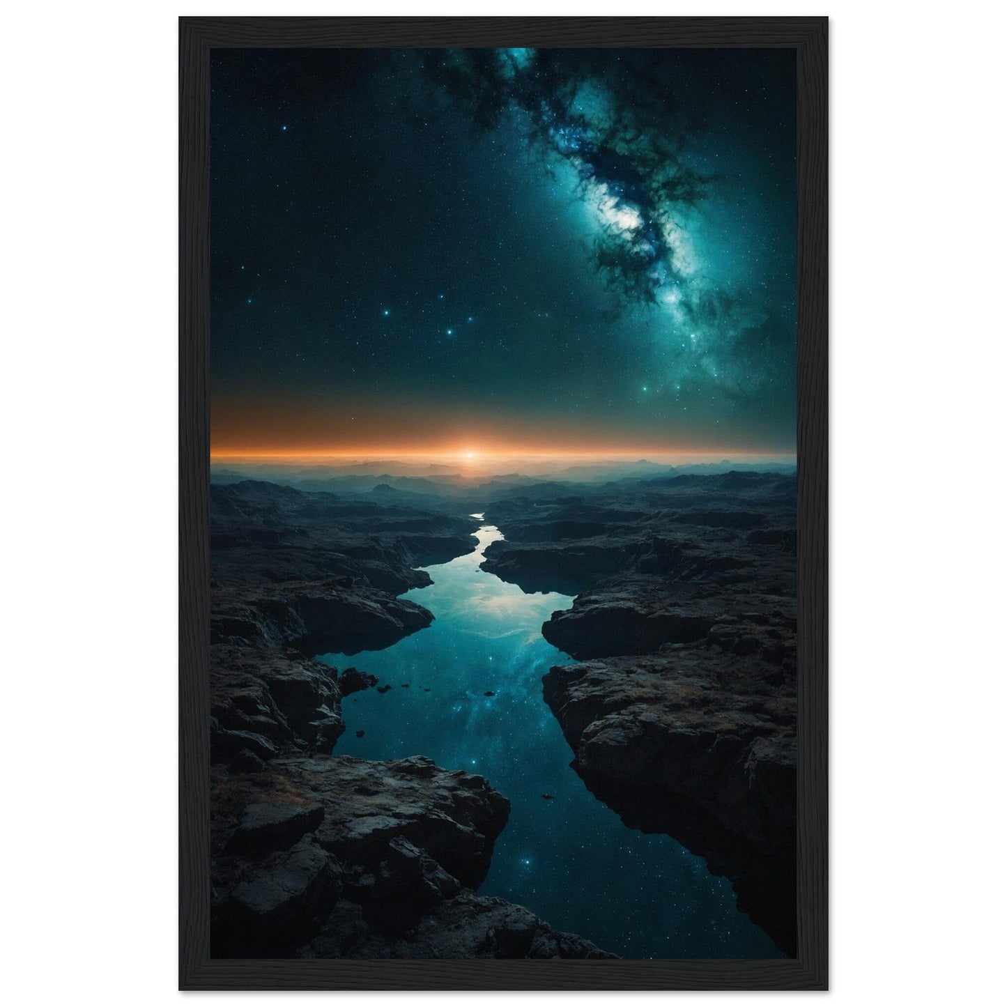 Premium Matte Paper Wooden Framed Poster - Exklusive Kunst in stilvollen Holzrahmen Print Material Modern Masterpieces 28x43 cm / XL (11x17″) Black frame 