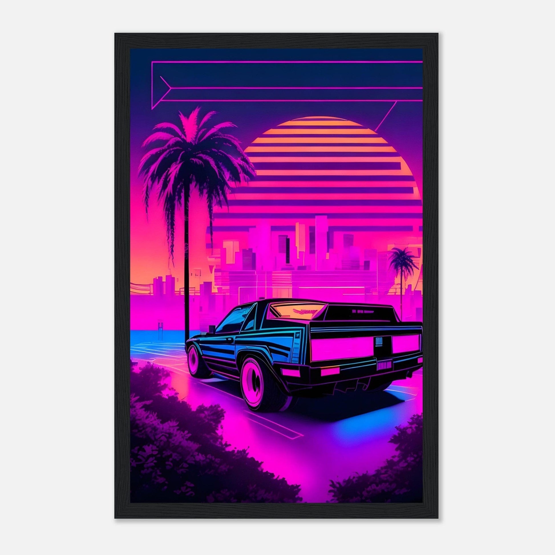 Premium Matte Paper Wooden Framed Poster - Exklusive Kunst in stilvollen Holzrahmen Print Material Modern Masterpieces 28x43 cm / XL (11x17″) Black frame 