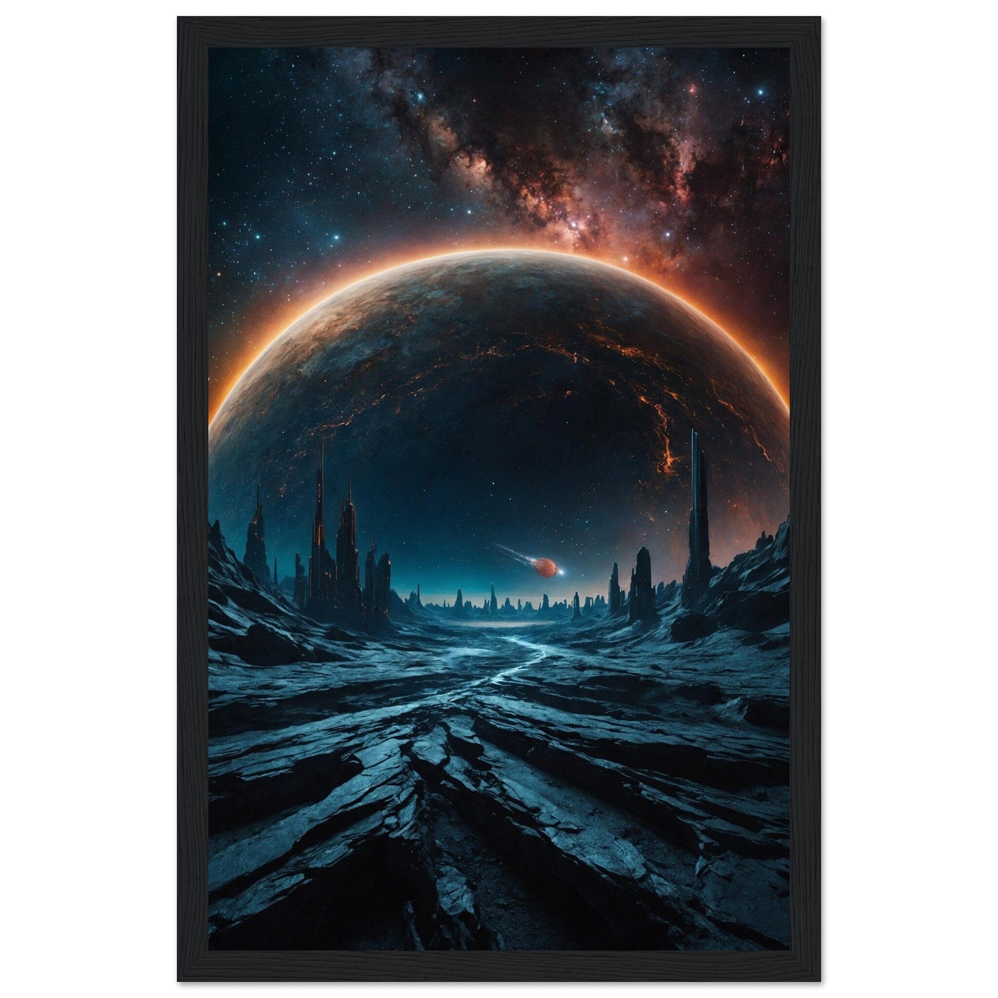 Premium Matte Paper Wooden Framed Poster - Exklusive Kunst in stilvollen Holzrahmen Print Material Modern Masterpieces 28x43 cm / XL (11x17″) Black frame 