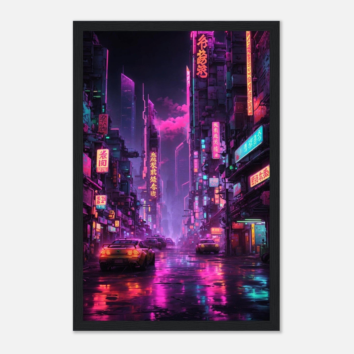Premium Matte Paper Wooden Framed Poster - Exklusive Kunst in stilvollen Holzrahmen Print Material Modern Masterpieces 28x43 cm / XL (11x17″) Black frame 