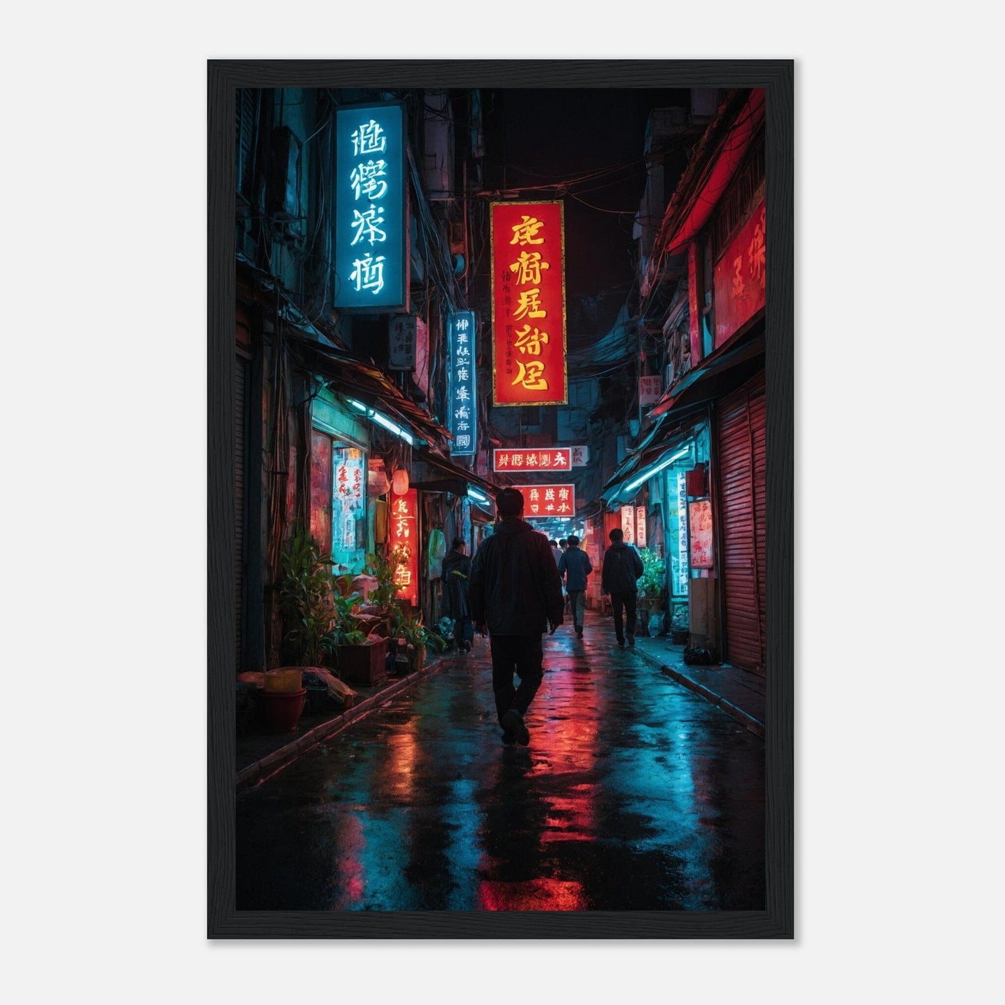 Premium Matte Paper Wooden Framed Poster - Exklusive Kunst in stilvollen Holzrahmen Print Material Modern Masterpieces 28x43 cm / XL (11x17″) Black frame 
