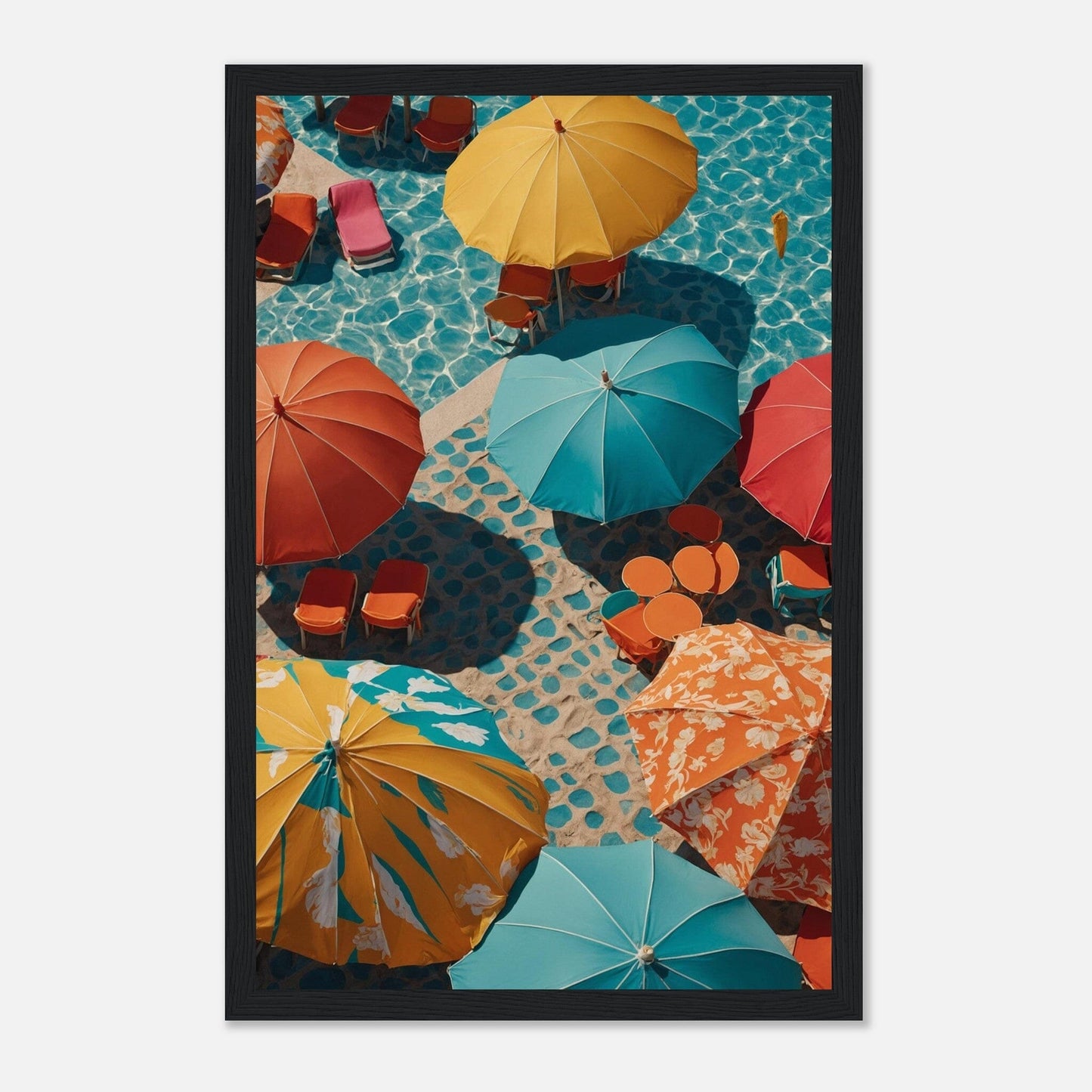 Premium Matte Paper Wooden Framed Poster - Exklusive Kunst in stilvollen Holzrahmen Print Material Modern Masterpieces 28x43 cm / XL (11x17″) Black frame 