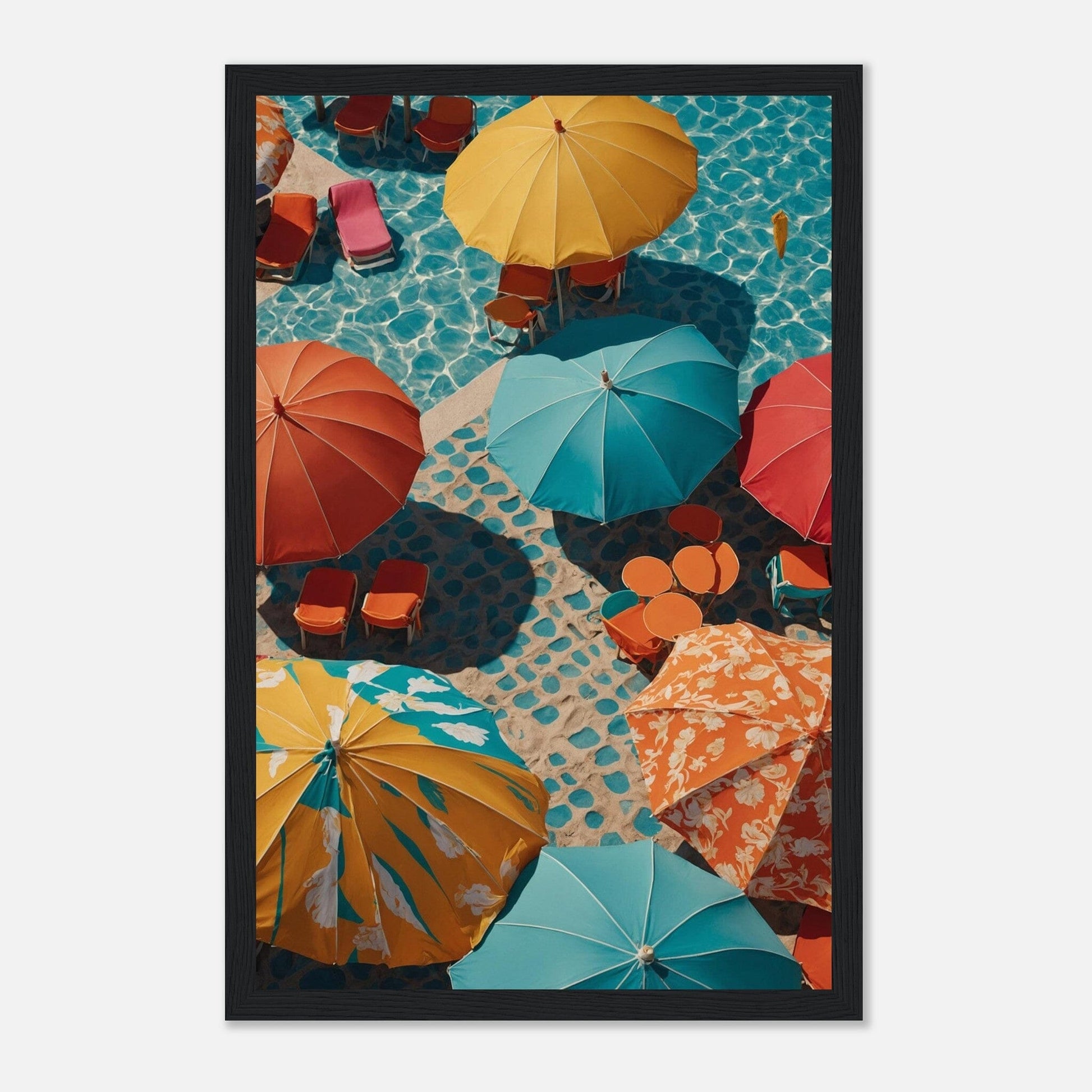 Premium Matte Paper Wooden Framed Poster - Exklusive Kunst in stilvollen Holzrahmen Print Material Modern Masterpieces 28x43 cm / XL (11x17″) Black frame 