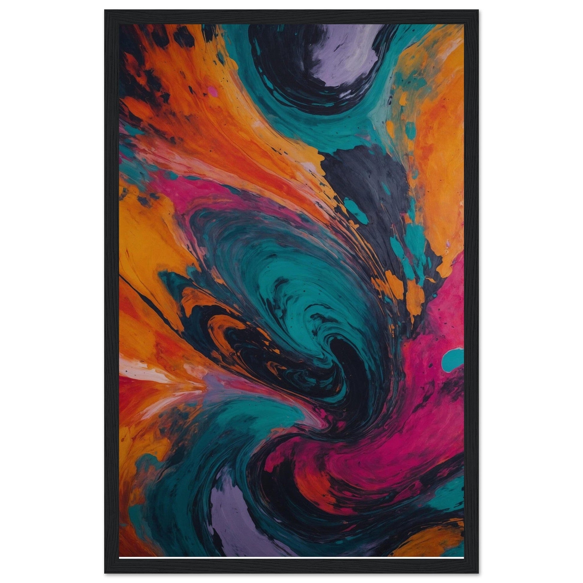 Premium Matte Paper Wooden Framed Poster - Exklusive Kunst in stilvollen Holzrahmen Print Material Modern Masterpieces 28x43 cm / XL (11x17″) Black frame 
