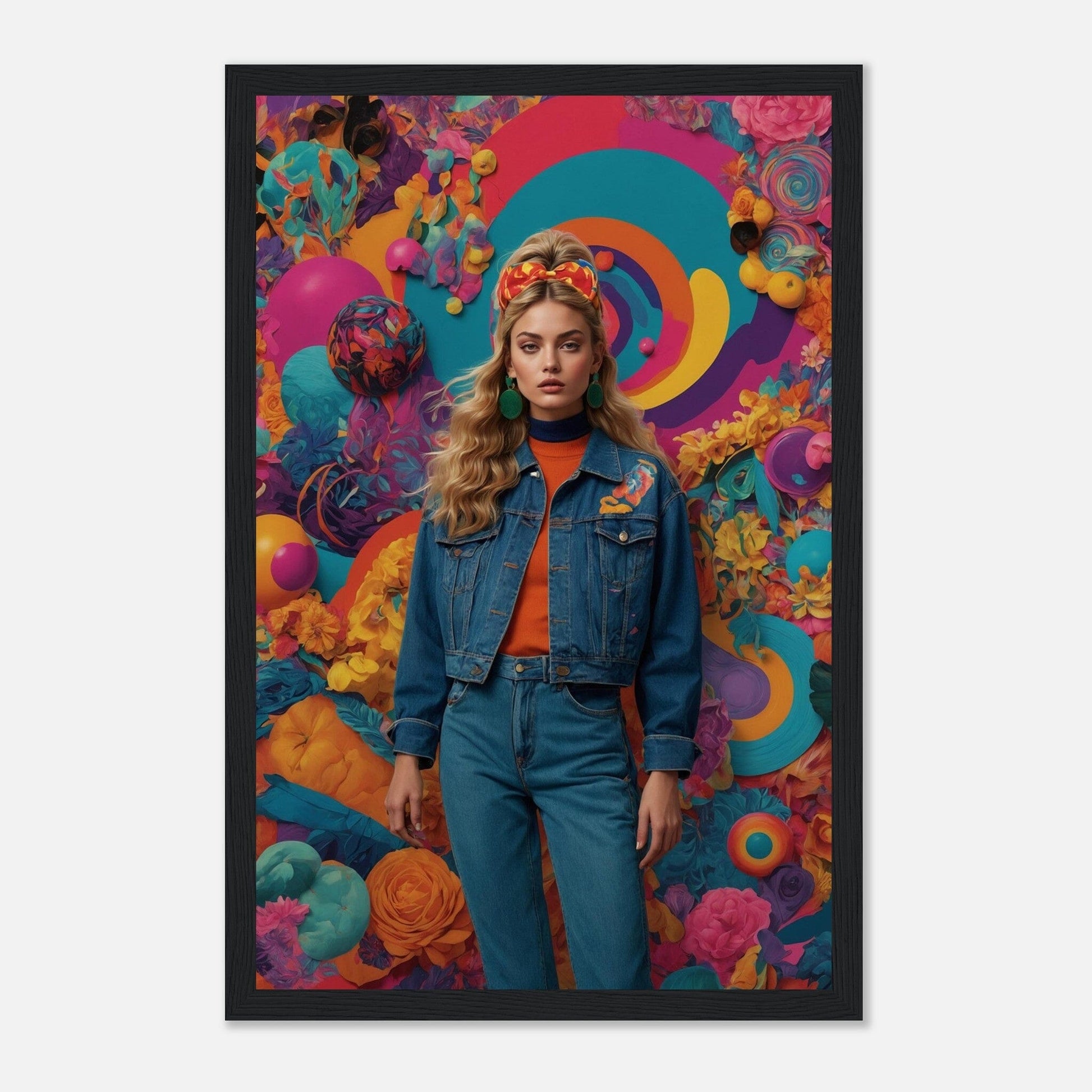 Premium Matte Paper Wooden Framed Poster - Exklusive Kunst in stilvollen Holzrahmen Print Material Modern Masterpieces 28x43 cm / XL (11x17″) Black frame 