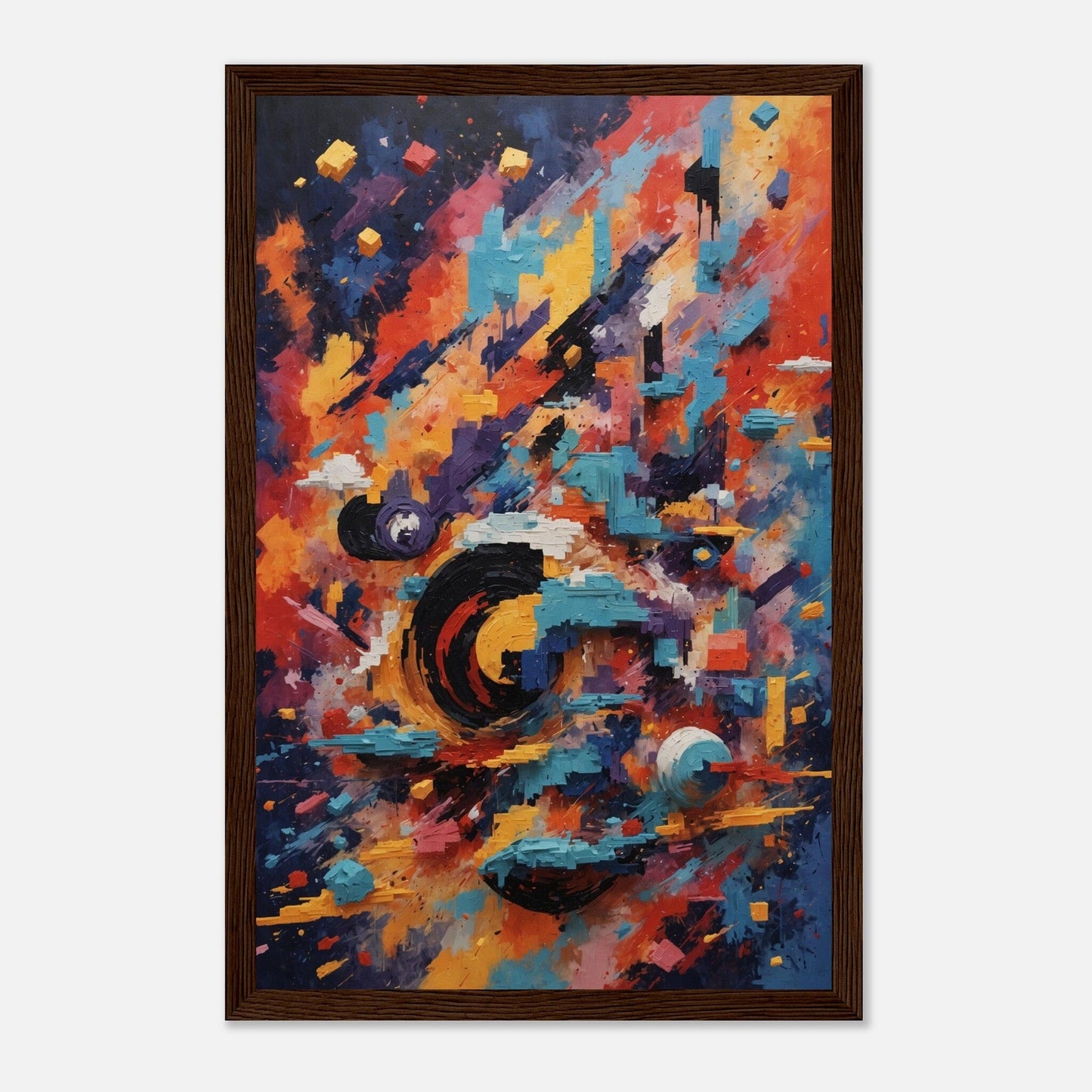 Premium Matte Paper Wooden Framed Poster - Exklusive Kunst in stilvollen Holzrahmen Print Material Modern Masterpieces 28x43 cm / XL (11x17″) Dark wood frame 