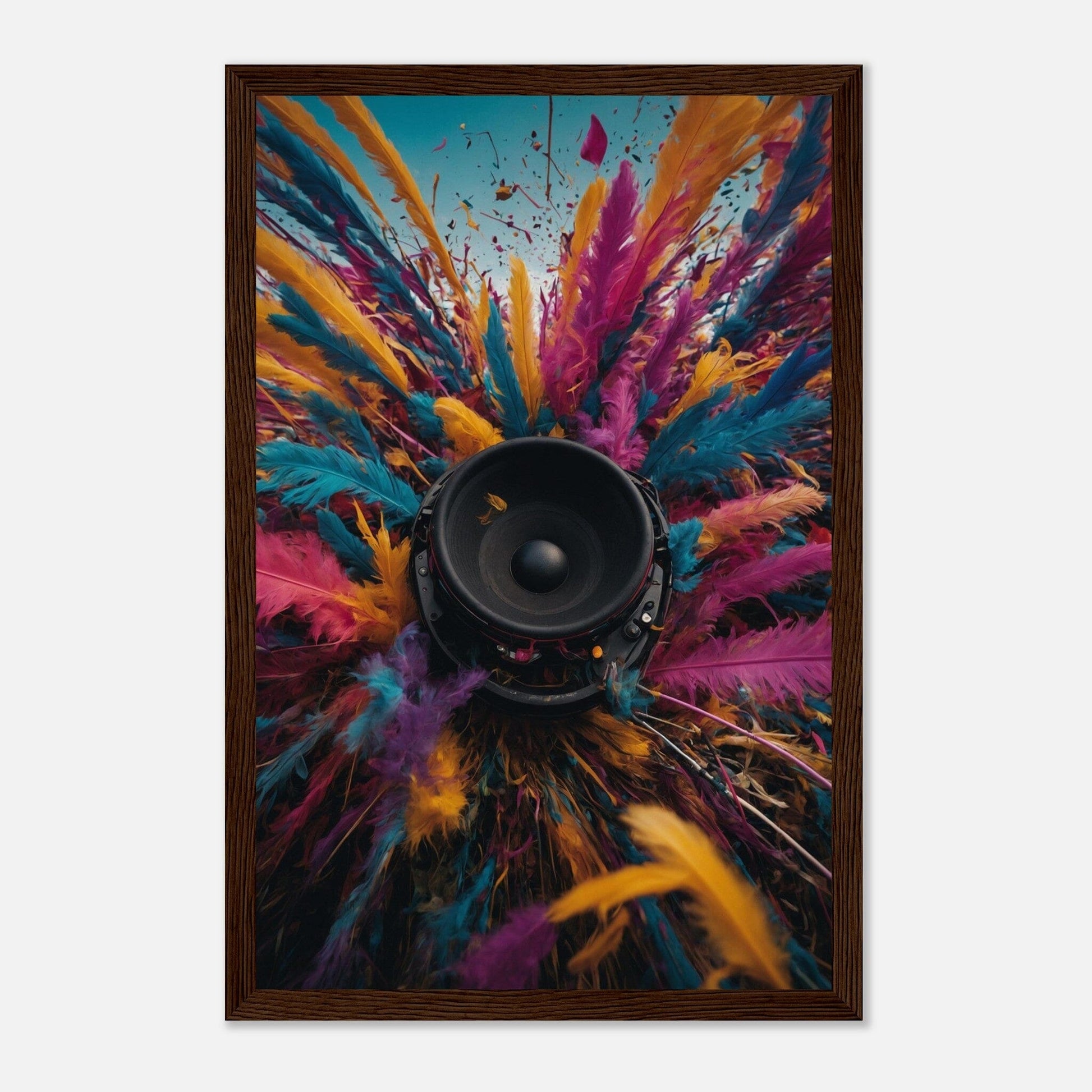 Premium Matte Paper Wooden Framed Poster - Exklusive Kunst in stilvollen Holzrahmen Print Material Modern Masterpieces 28x43 cm / XL (11x17″) Dark wood frame 