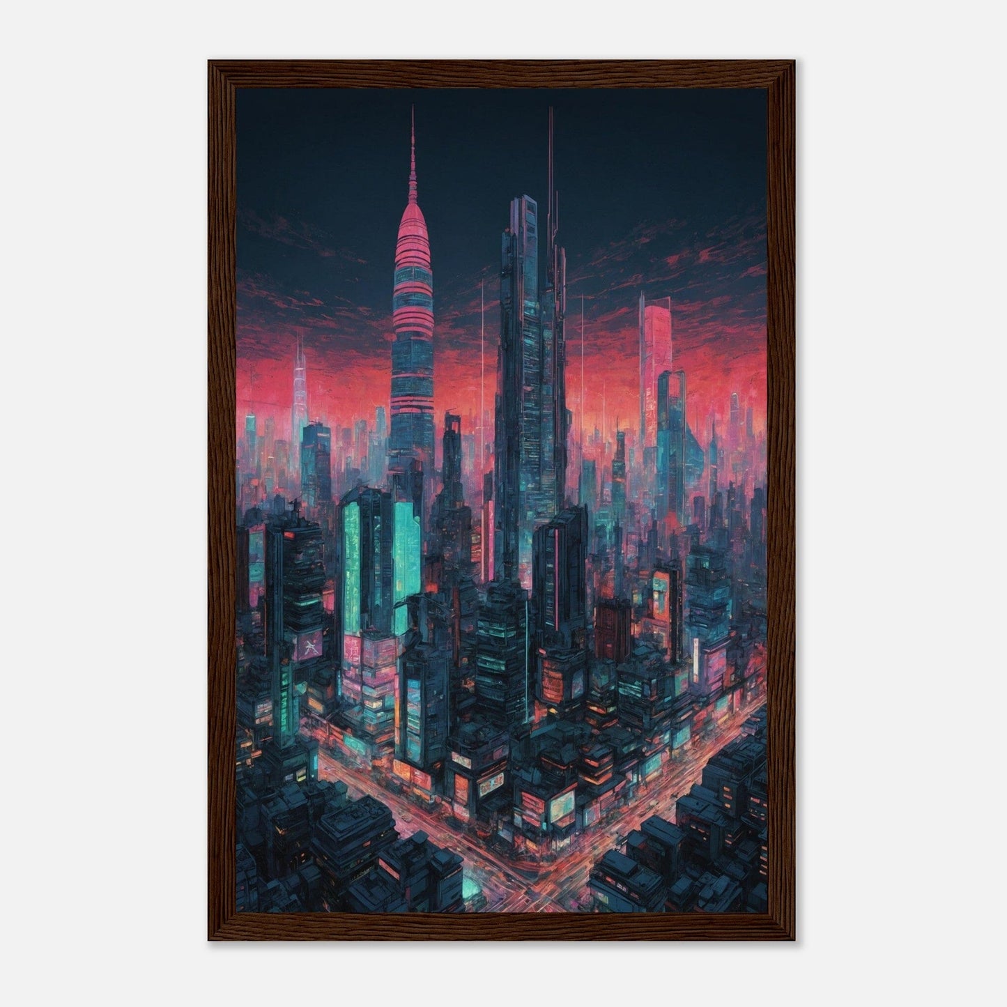 Premium Matte Paper Wooden Framed Poster - Exklusive Kunst in stilvollen Holzrahmen Print Material Modern Masterpieces 28x43 cm / XL (11x17″) Dark wood frame 