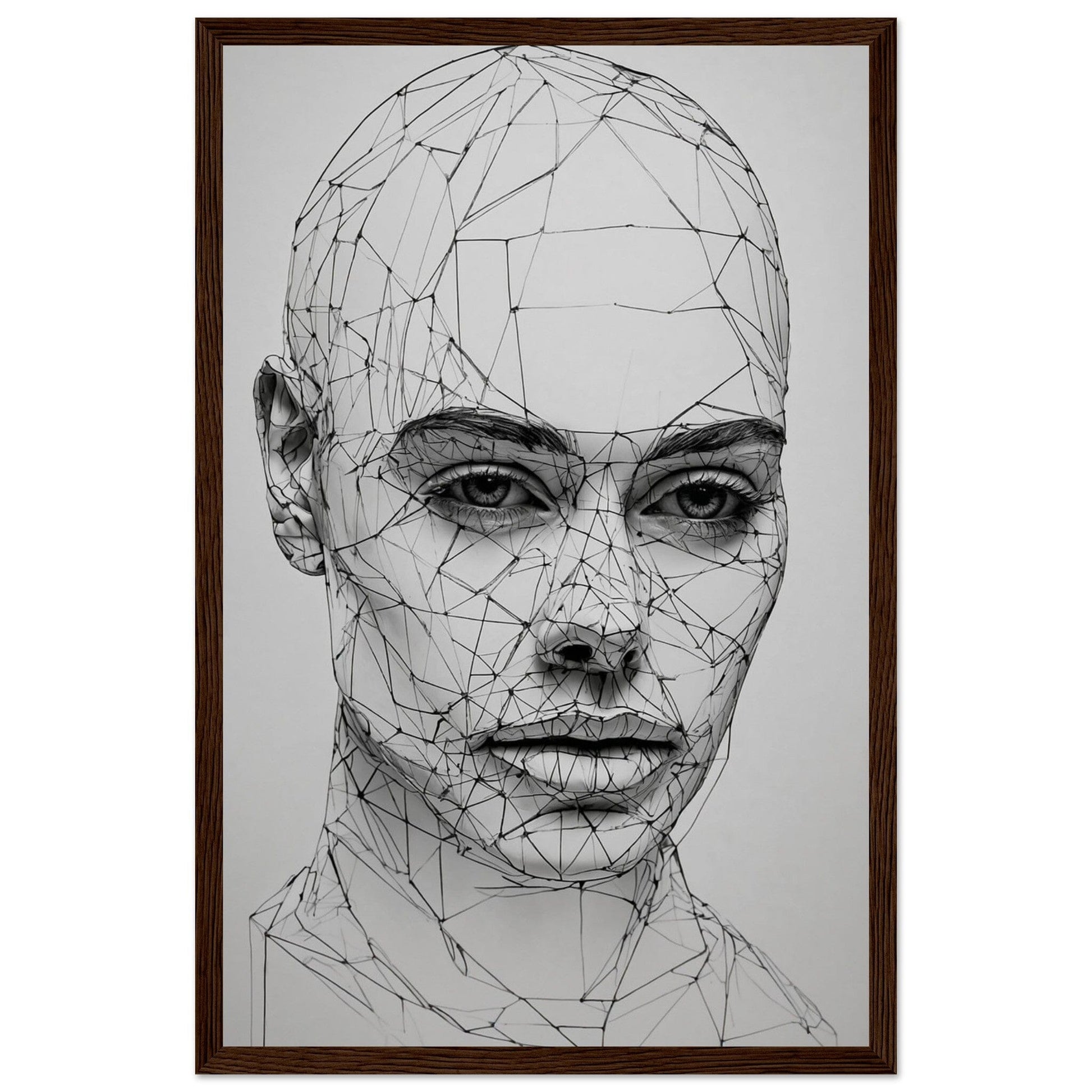 Premium Matte Paper Wooden Framed Poster - Exklusive Kunst in stilvollen Holzrahmen Print Material Modern Masterpieces 28x43 cm / XL (11x17″) Dark wood frame 