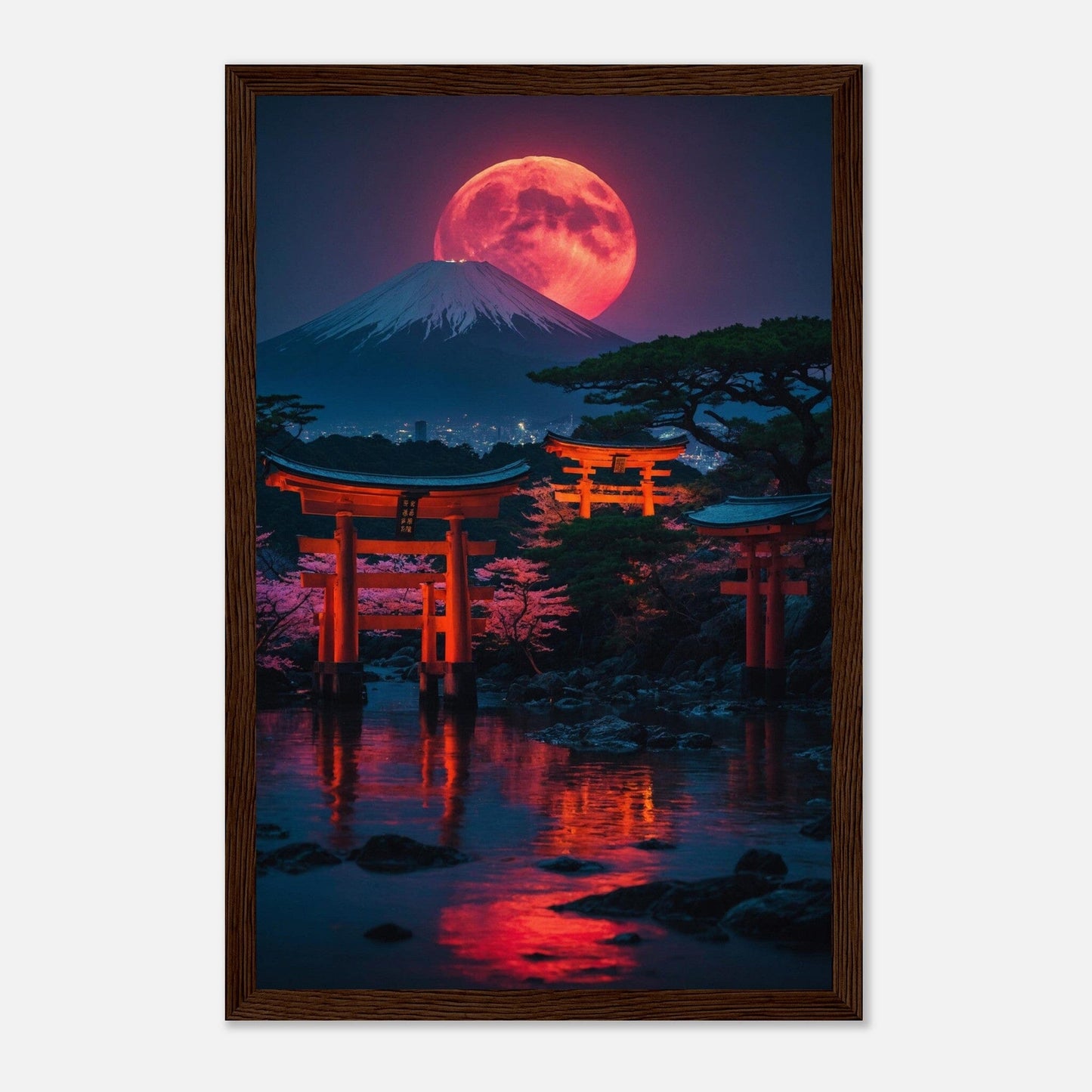 Premium Matte Paper Wooden Framed Poster - Exklusive Kunst in stilvollen Holzrahmen Print Material Modern Masterpieces 28x43 cm / XL (11x17″) Dark wood frame 