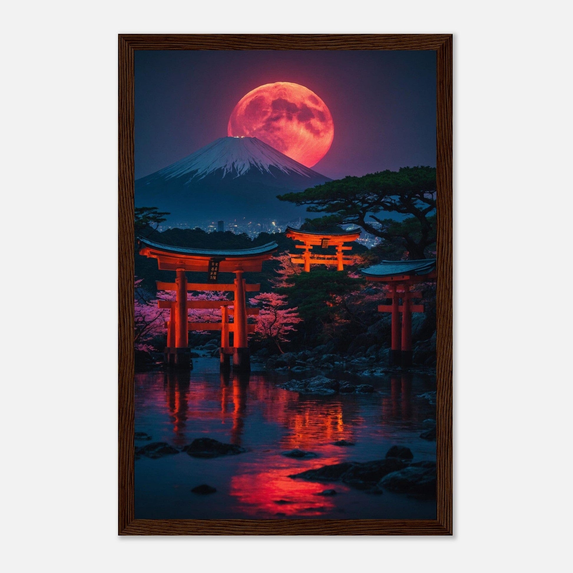 Premium Matte Paper Wooden Framed Poster - Exklusive Kunst in stilvollen Holzrahmen Print Material Modern Masterpieces 28x43 cm / XL (11x17″) Dark wood frame 