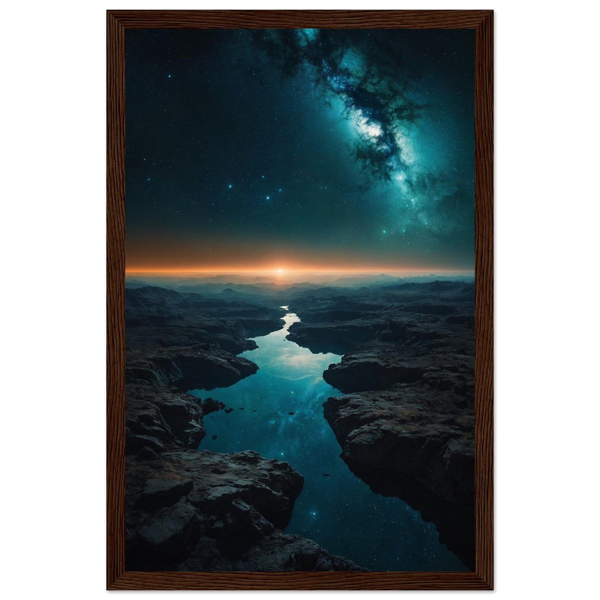 Premium Matte Paper Wooden Framed Poster - Exklusive Kunst in stilvollen Holzrahmen Print Material Modern Masterpieces 28x43 cm / XL (11x17″) Dark wood frame 