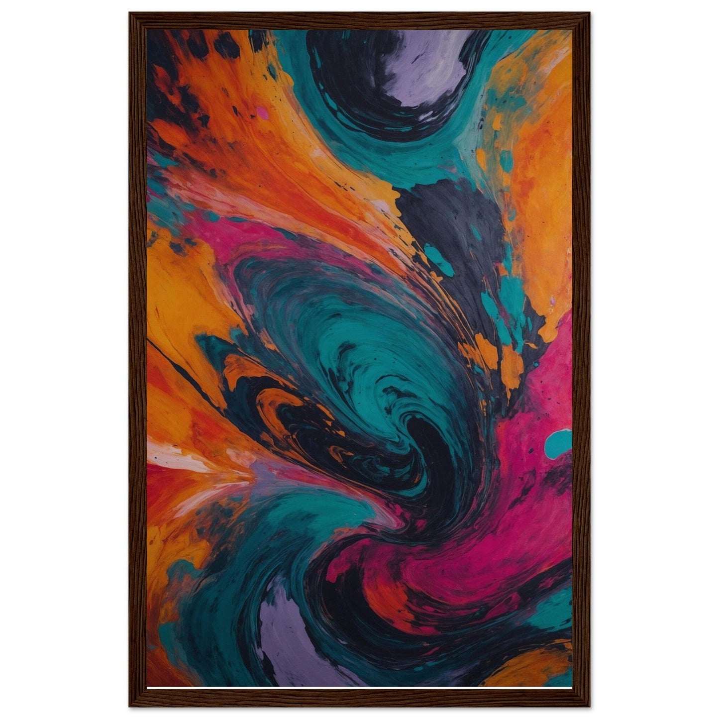 Premium Matte Paper Wooden Framed Poster - Exklusive Kunst in stilvollen Holzrahmen Print Material Modern Masterpieces 28x43 cm / XL (11x17″) Dark wood frame 