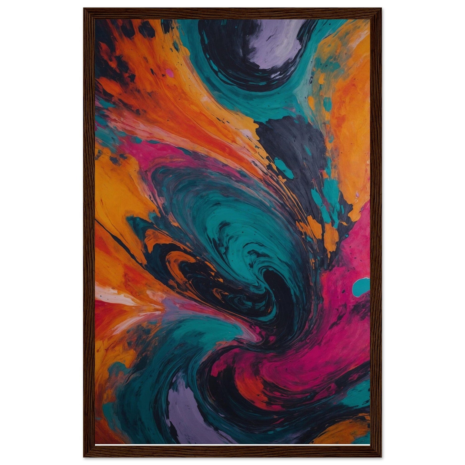Premium Matte Paper Wooden Framed Poster - Exklusive Kunst in stilvollen Holzrahmen Print Material Modern Masterpieces 28x43 cm / XL (11x17″) Dark wood frame 