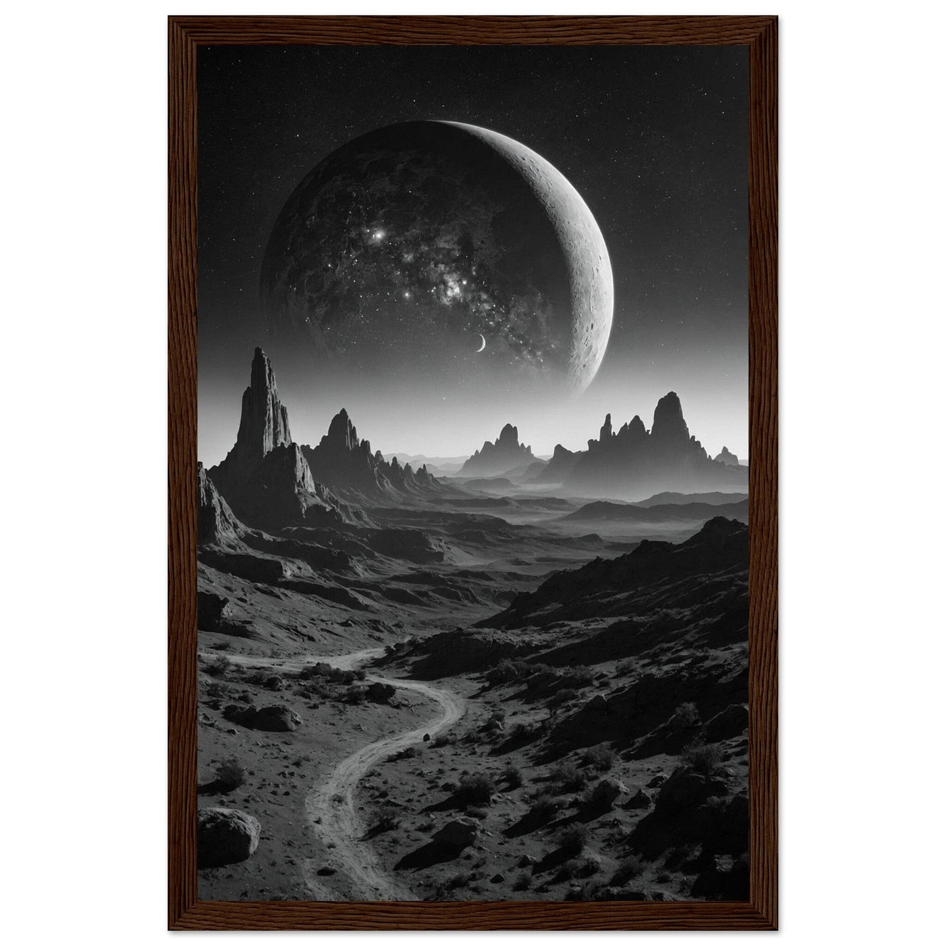 Premium Matte Paper Wooden Framed Poster - Exklusive Kunst in stilvollen Holzrahmen Print Material Modern Masterpieces 28x43 cm / XL (11x17″) Dark wood frame 