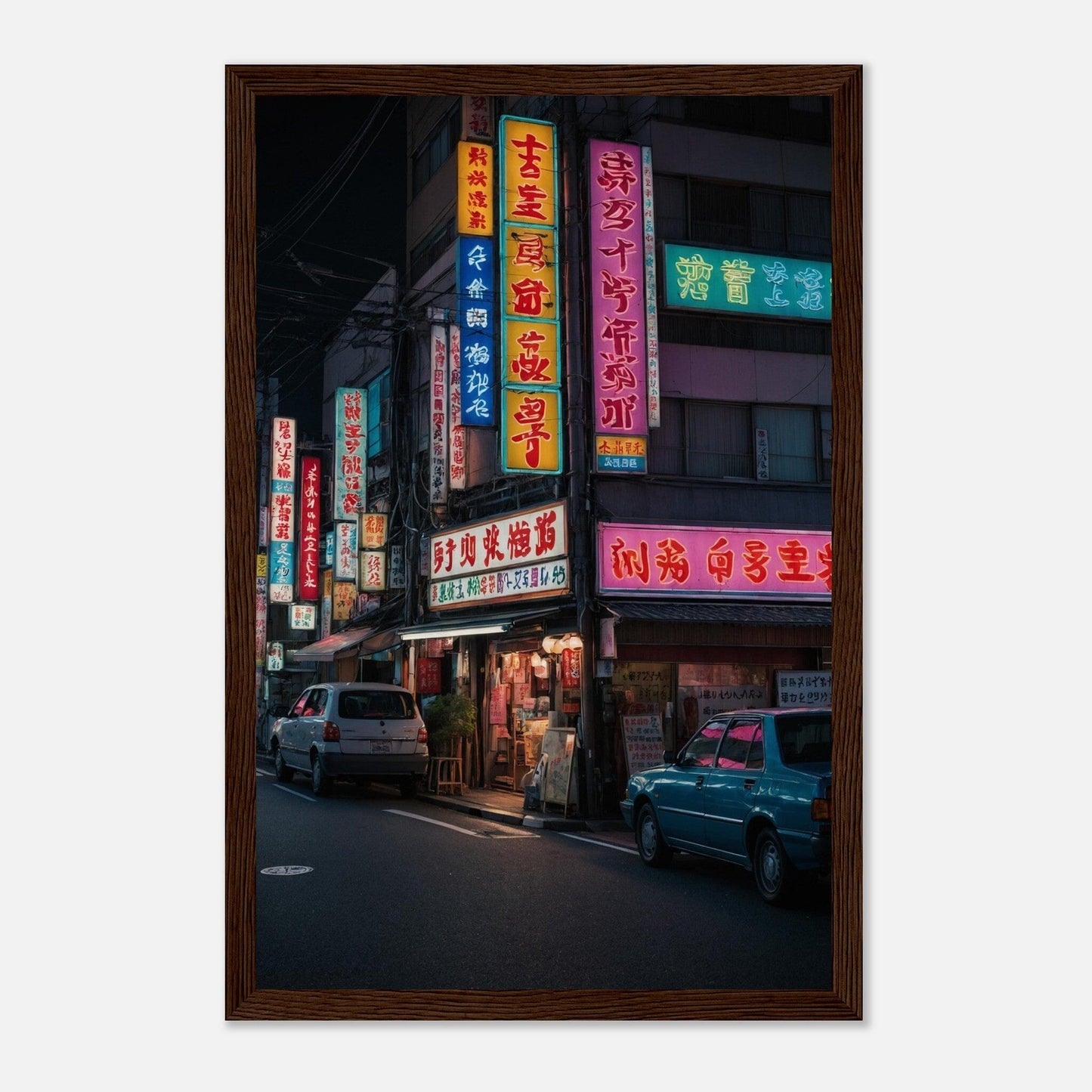 Premium Matte Paper Wooden Framed Poster - Exklusive Kunst in stilvollen Holzrahmen Print Material Modern Masterpieces 28x43 cm / XL (11x17″) Dark wood frame 