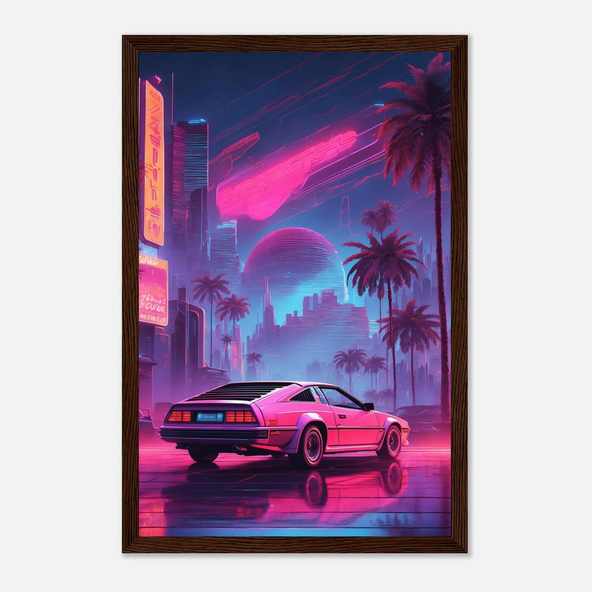 Premium Matte Paper Wooden Framed Poster - Exklusive Kunst in stilvollen Holzrahmen Print Material Modern Masterpieces 28x43 cm / XL (11x17″) Dark wood frame 