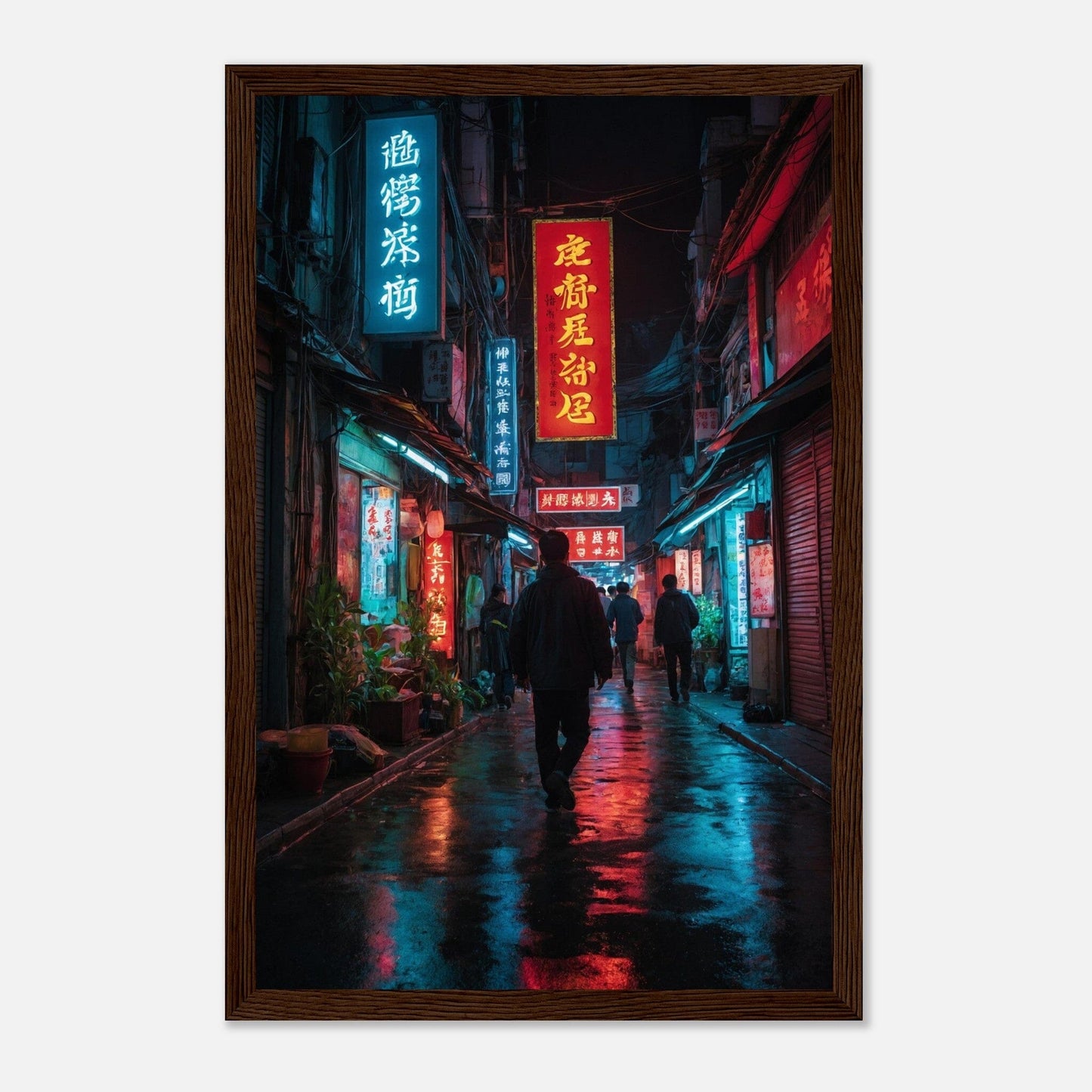 Premium Matte Paper Wooden Framed Poster - Exklusive Kunst in stilvollen Holzrahmen Print Material Modern Masterpieces 28x43 cm / XL (11x17″) Dark wood frame 