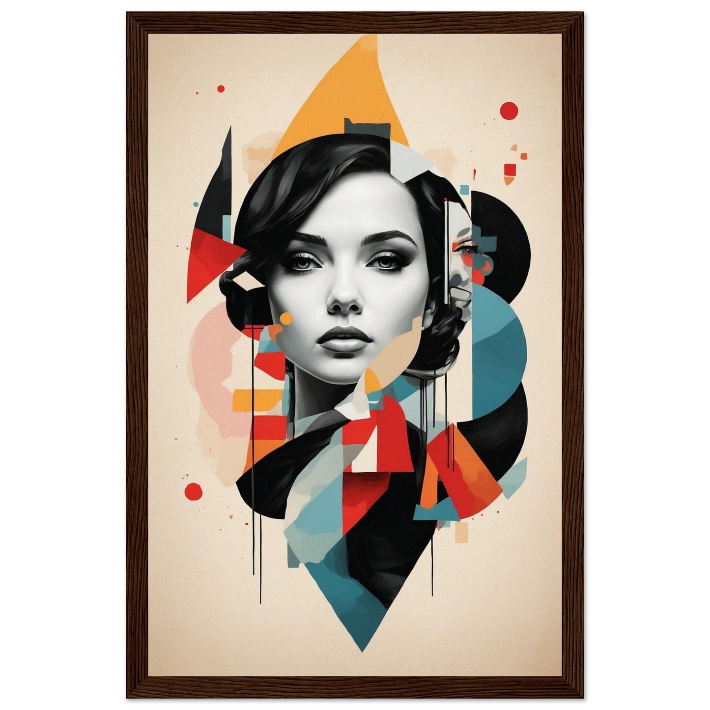 Premium Matte Paper Wooden Framed Poster - Exklusive Kunst in stilvollen Holzrahmen Print Material Modern Masterpieces 28x43 cm / XL (11x17″) Dark wood frame 