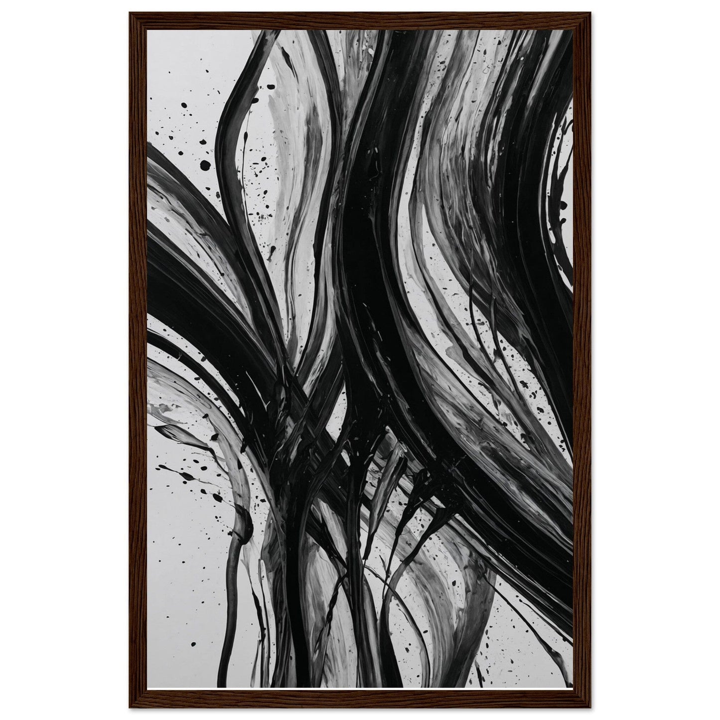 Premium Matte Paper Wooden Framed Poster - Exklusive Kunst in stilvollen Holzrahmen Print Material Modern Masterpieces 28x43 cm / XL (11x17″) Dark wood frame 