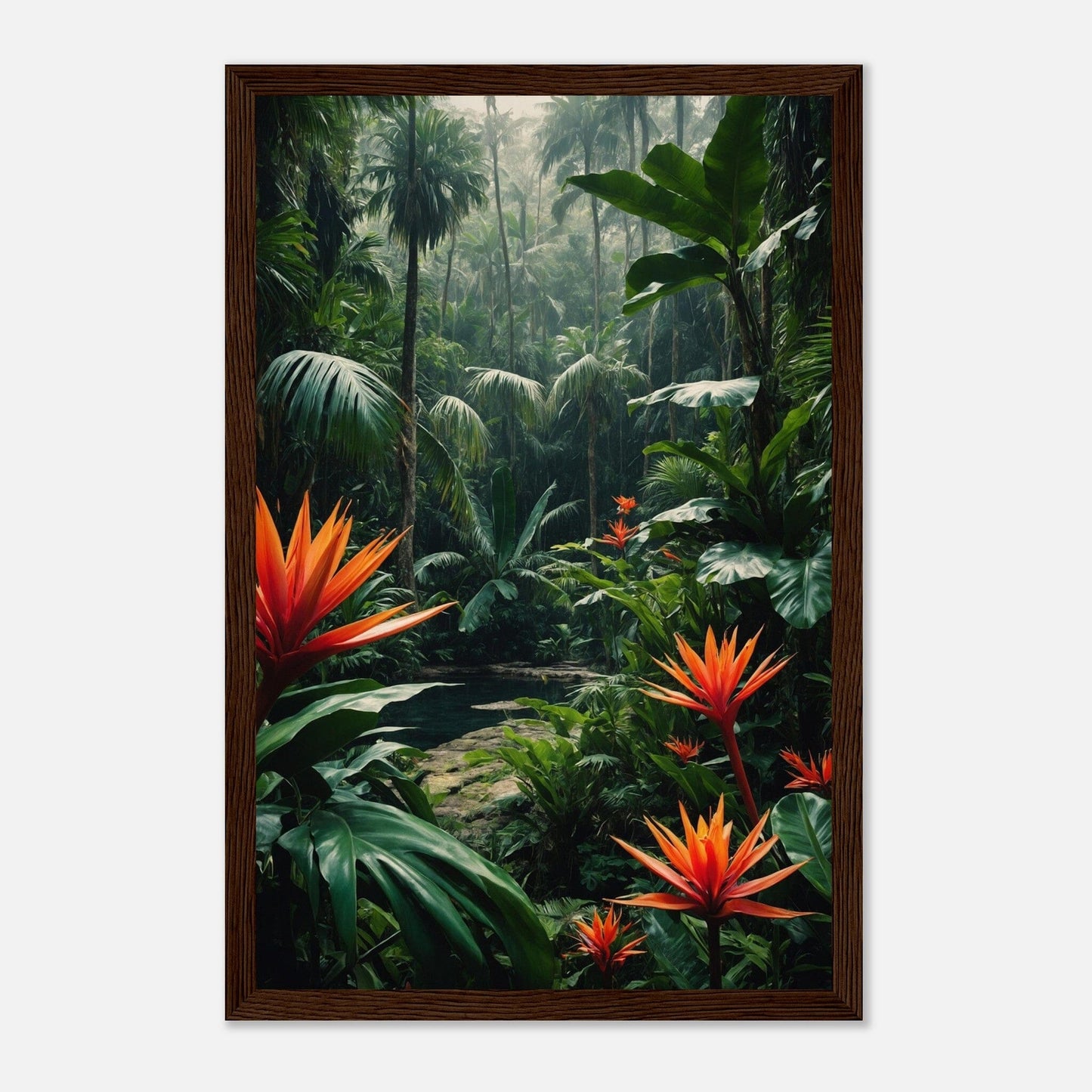 Premium Matte Paper Wooden Framed Poster - Exklusive Kunst in stilvollen Holzrahmen Print Material Modern Masterpieces 28x43 cm / XL (11x17″) Dark wood frame 