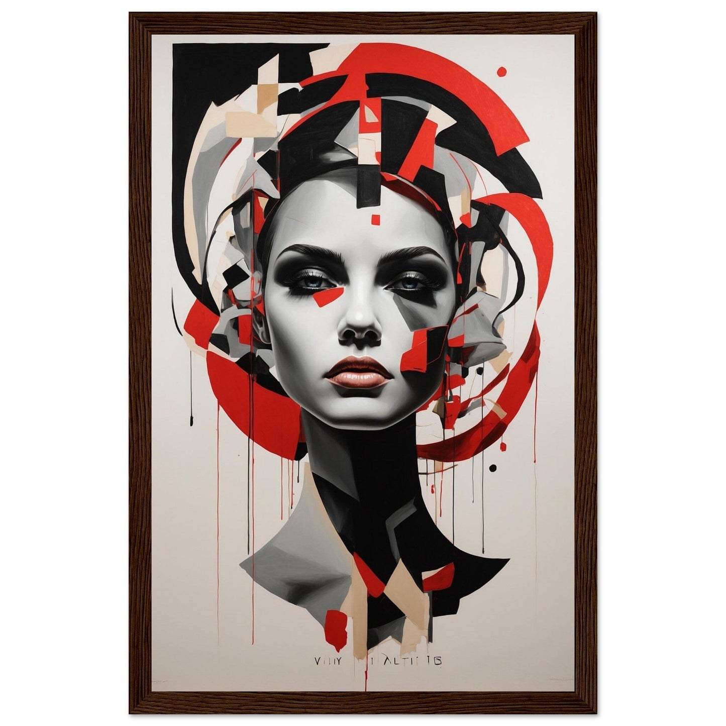 Premium Matte Paper Wooden Framed Poster - Exklusive Kunst in stilvollen Holzrahmen Print Material Modern Masterpieces 28x43 cm / XL (11x17″) Dark wood frame 
