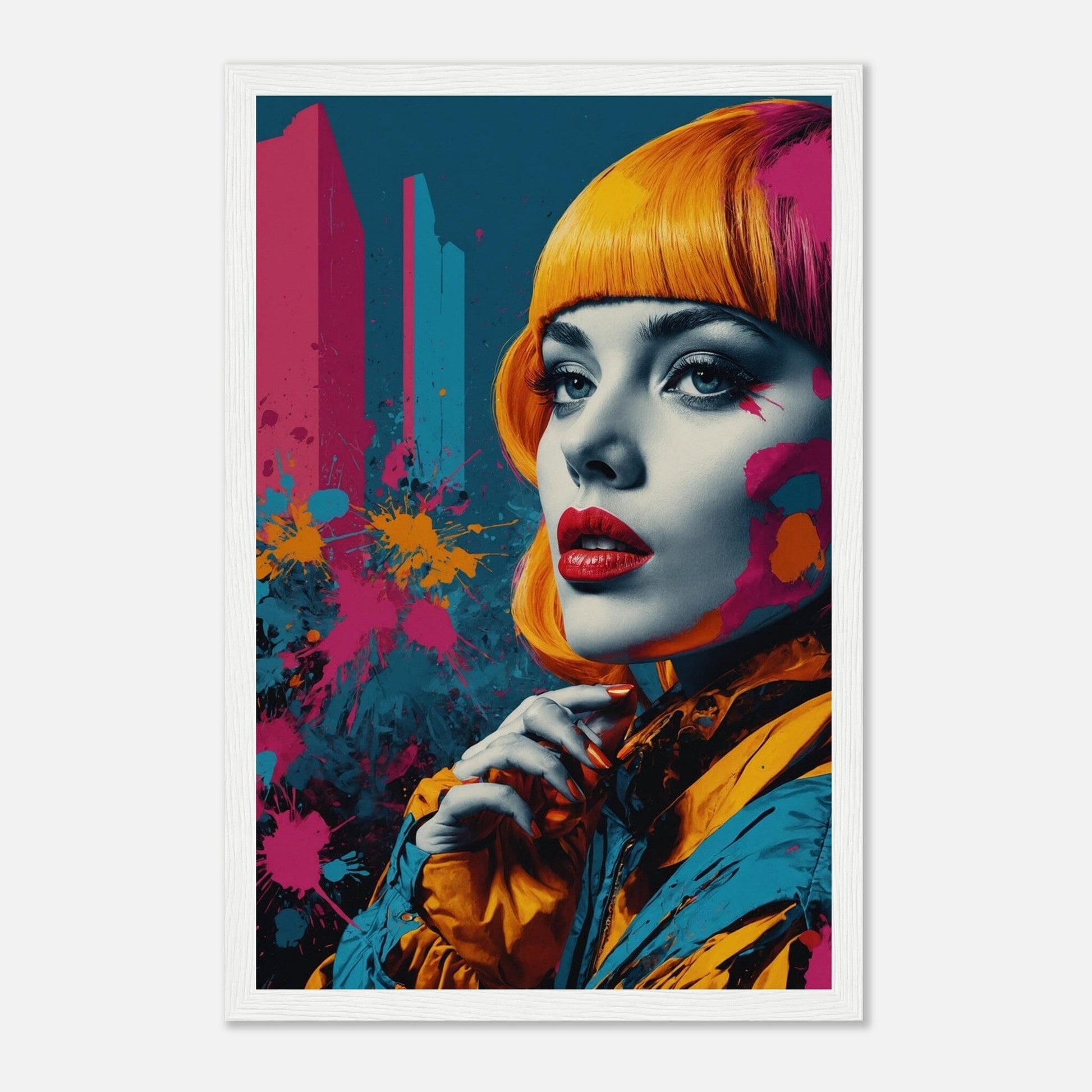 Premium Matte Paper Wooden Framed Poster - Exklusive Kunst in stilvollen Holzrahmen Print Material Modern Masterpieces 28x43 cm / XL (11x17″) White frame 