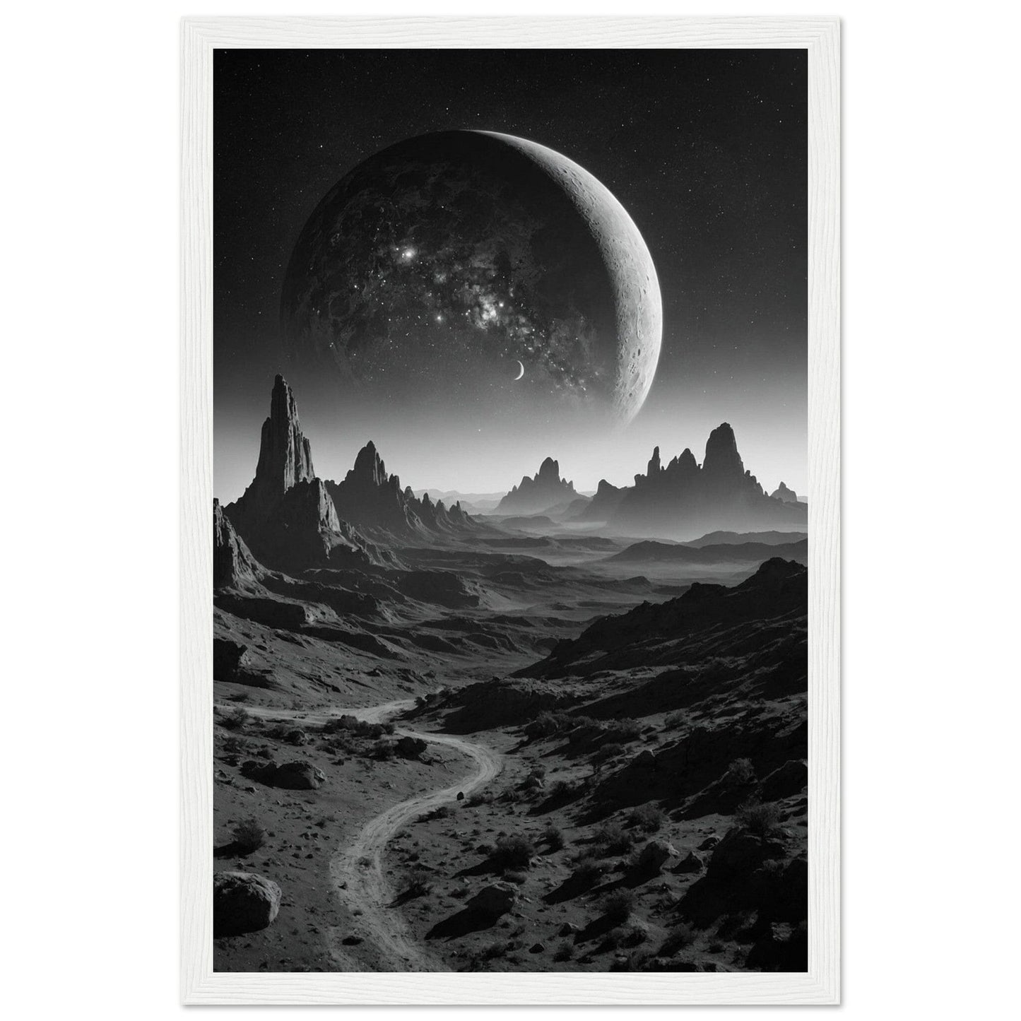 Premium Matte Paper Wooden Framed Poster - Exklusive Kunst in stilvollen Holzrahmen Print Material Modern Masterpieces 28x43 cm / XL (11x17″) White frame 