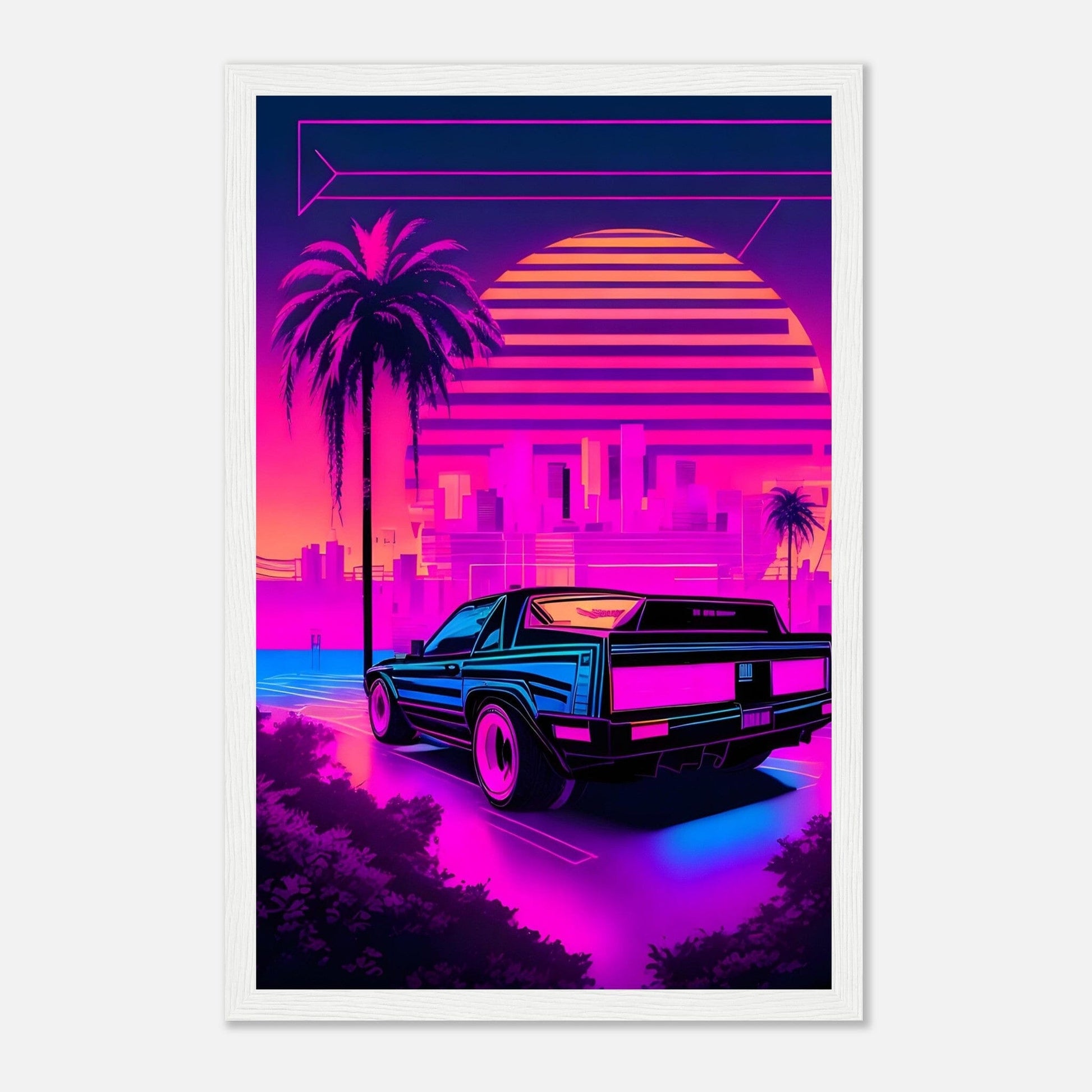 Premium Matte Paper Wooden Framed Poster - Exklusive Kunst in stilvollen Holzrahmen Print Material Modern Masterpieces 28x43 cm / XL (11x17″) White frame 