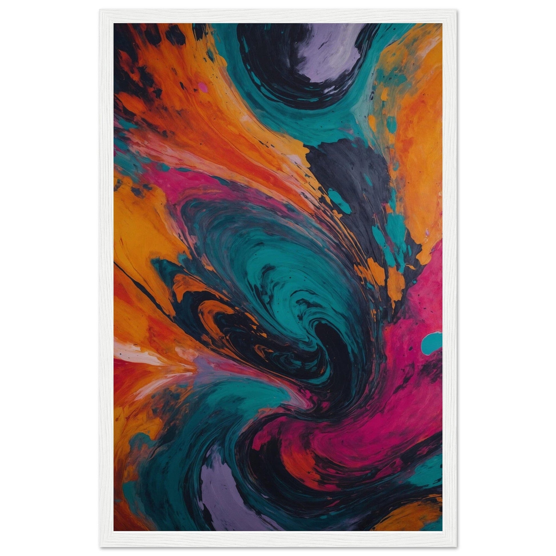 Premium Matte Paper Wooden Framed Poster - Exklusive Kunst in stilvollen Holzrahmen Print Material Modern Masterpieces 28x43 cm / XL (11x17″) White frame 