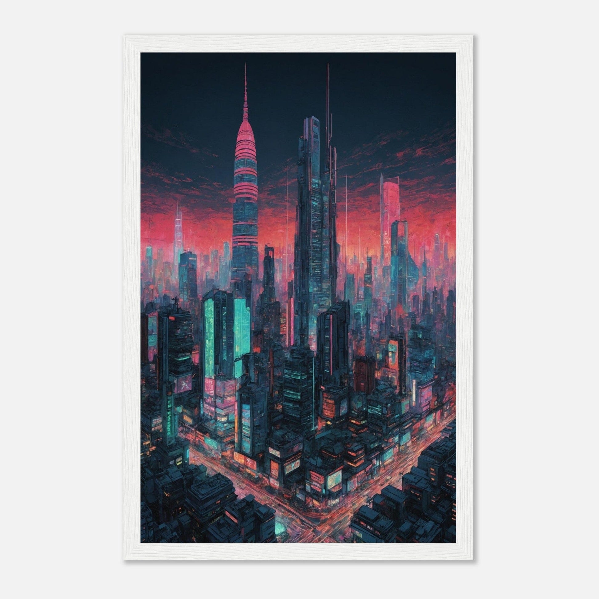 Premium Matte Paper Wooden Framed Poster - Exklusive Kunst in stilvollen Holzrahmen Print Material Modern Masterpieces 28x43 cm / XL (11x17″) White frame 