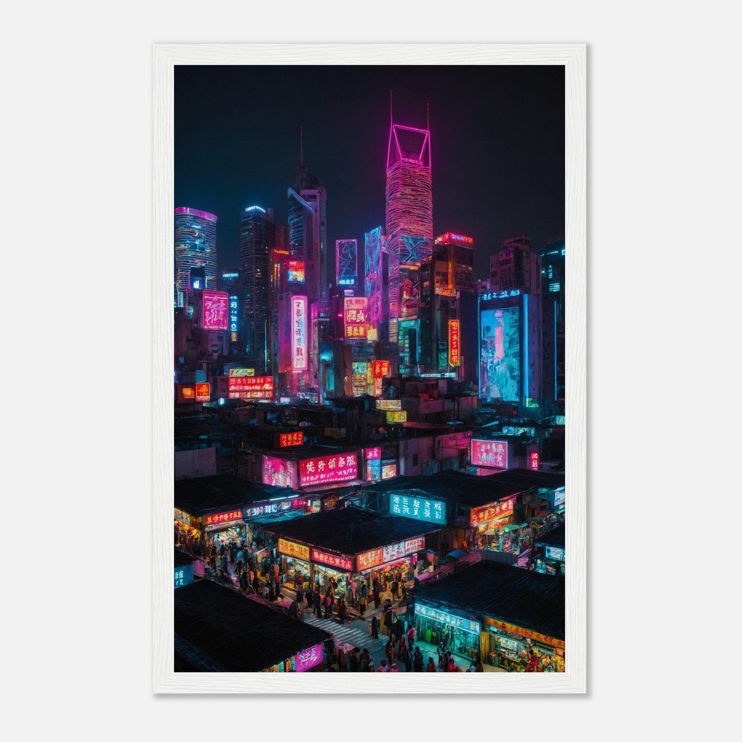 Premium Matte Paper Wooden Framed Poster - Exklusive Kunst in stilvollen Holzrahmen Print Material Modern Masterpieces 28x43 cm / XL (11x17″) White frame 