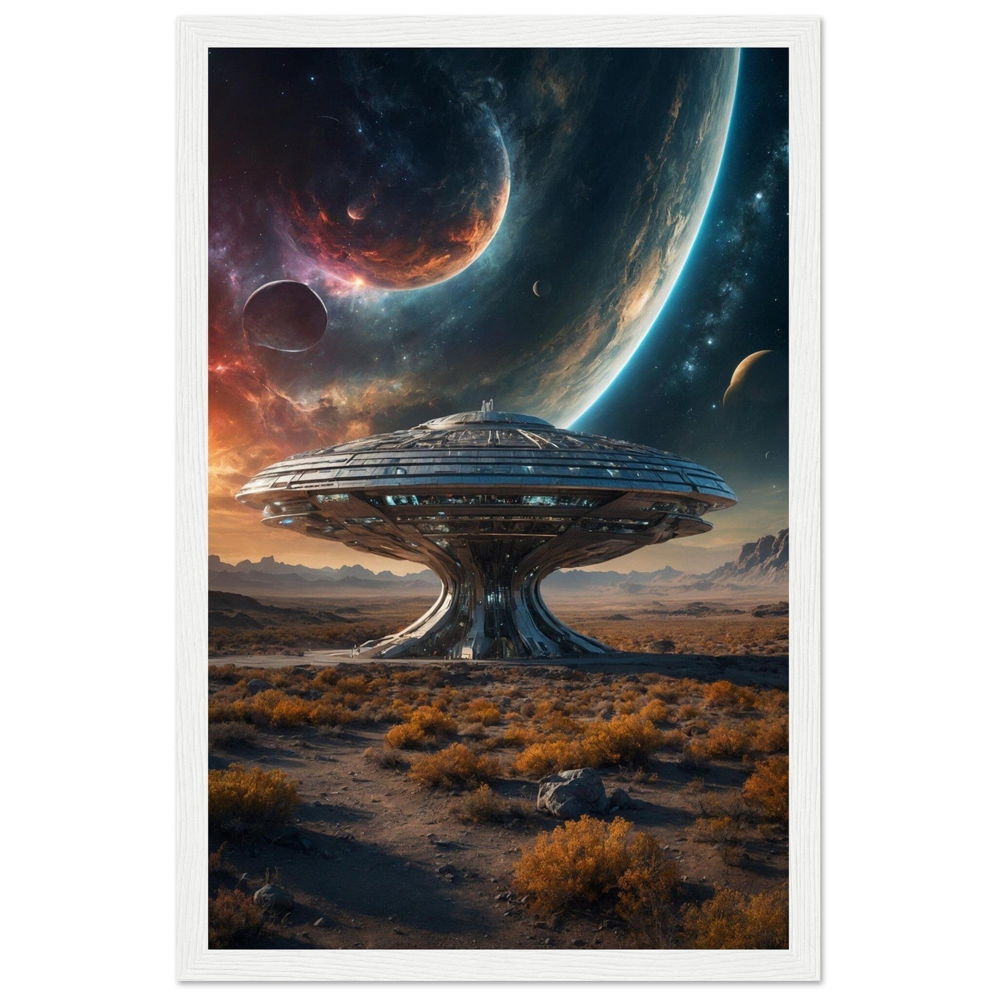 Premium Matte Paper Wooden Framed Poster - Exklusive Kunst in stilvollen Holzrahmen Print Material Modern Masterpieces 28x43 cm / XL (11x17″) White frame 