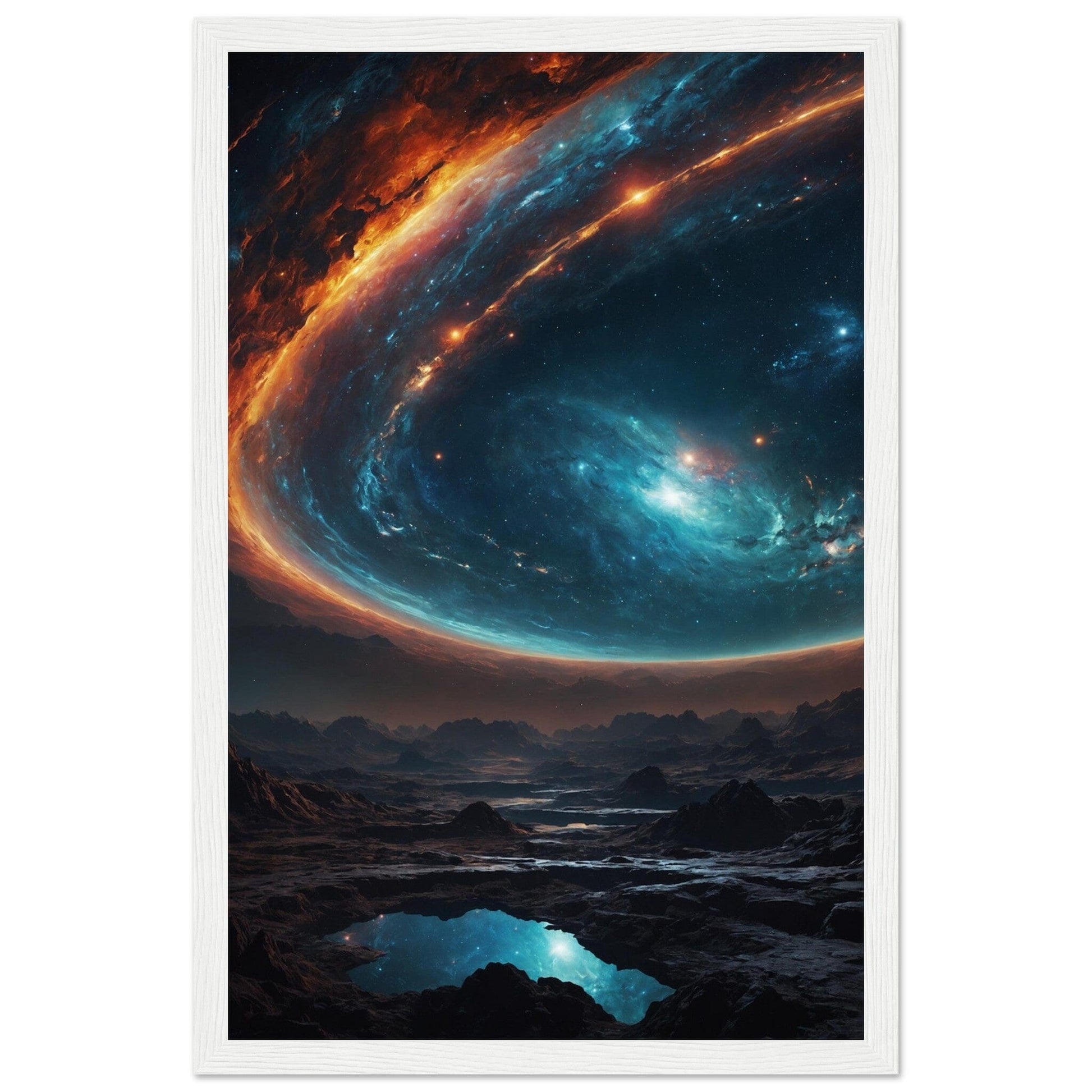 Premium Matte Paper Wooden Framed Poster - Exklusive Kunst in stilvollen Holzrahmen Print Material Modern Masterpieces 28x43 cm / XL (11x17″) White frame 