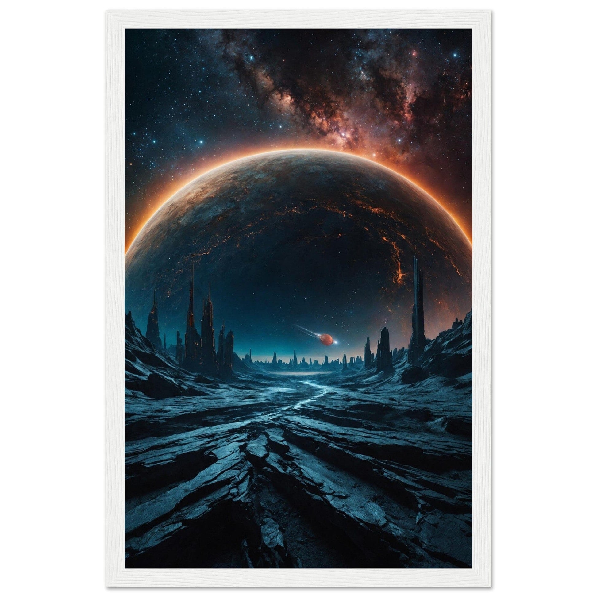 Premium Matte Paper Wooden Framed Poster - Exklusive Kunst in stilvollen Holzrahmen Print Material Modern Masterpieces 28x43 cm / XL (11x17″) White frame 