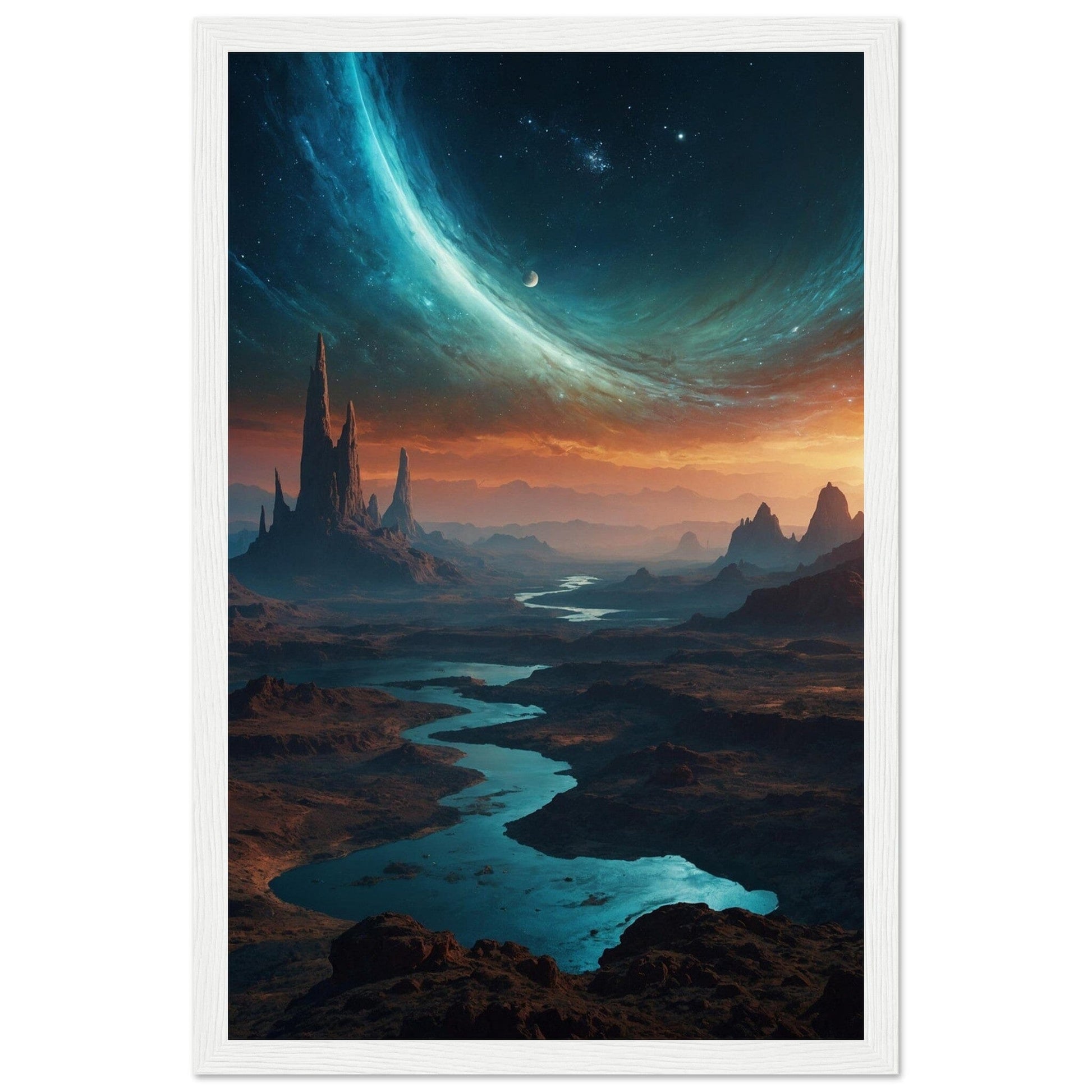 Premium Matte Paper Wooden Framed Poster - Exklusive Kunst in stilvollen Holzrahmen Print Material Modern Masterpieces 28x43 cm / XL (11x17″) White frame 