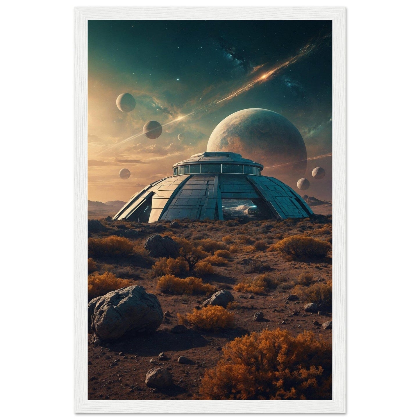 Premium Matte Paper Wooden Framed Poster - Exklusive Kunst in stilvollen Holzrahmen Print Material Modern Masterpieces 28x43 cm / XL (11x17″) White frame 