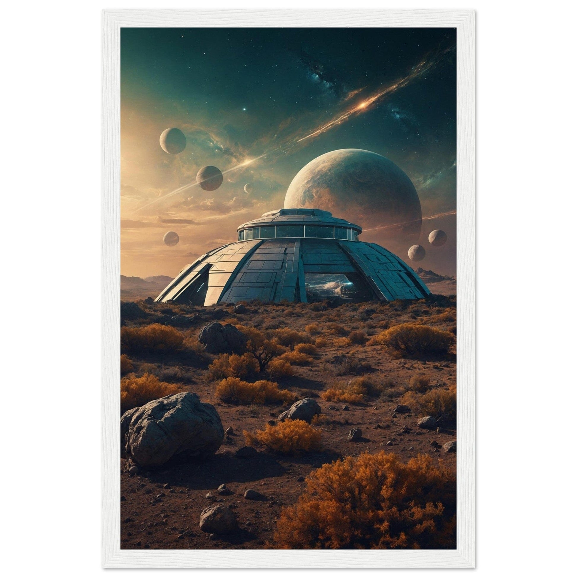 Premium Matte Paper Wooden Framed Poster - Exklusive Kunst in stilvollen Holzrahmen Print Material Modern Masterpieces 28x43 cm / XL (11x17″) White frame 