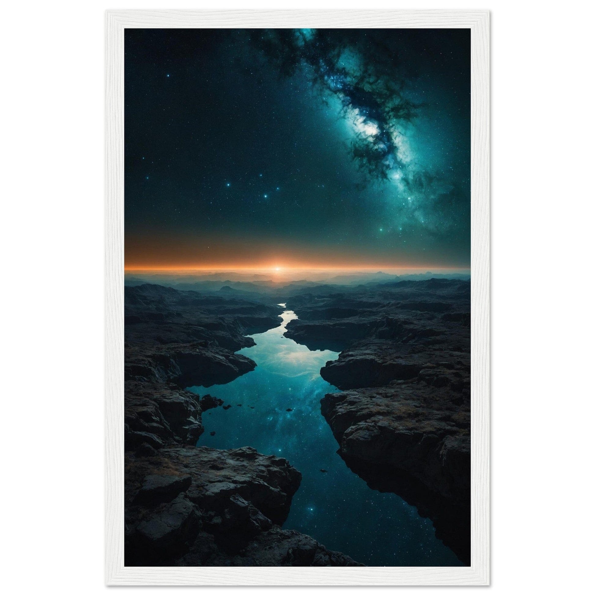Premium Matte Paper Wooden Framed Poster - Exklusive Kunst in stilvollen Holzrahmen Print Material Modern Masterpieces 28x43 cm / XL (11x17″) White frame 