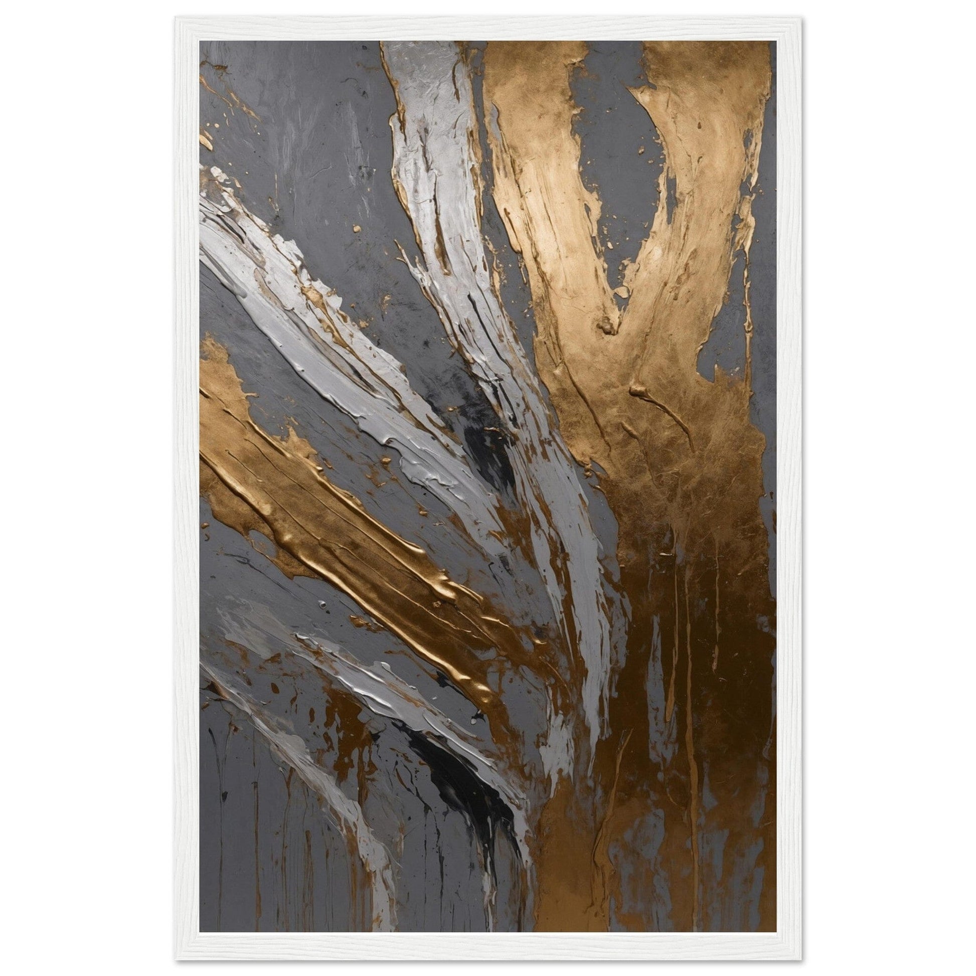 Premium Matte Paper Wooden Framed Poster - Exklusive Kunst in stilvollen Holzrahmen Print Material Modern Masterpieces 28x43 cm / XL (11x17″) White frame 