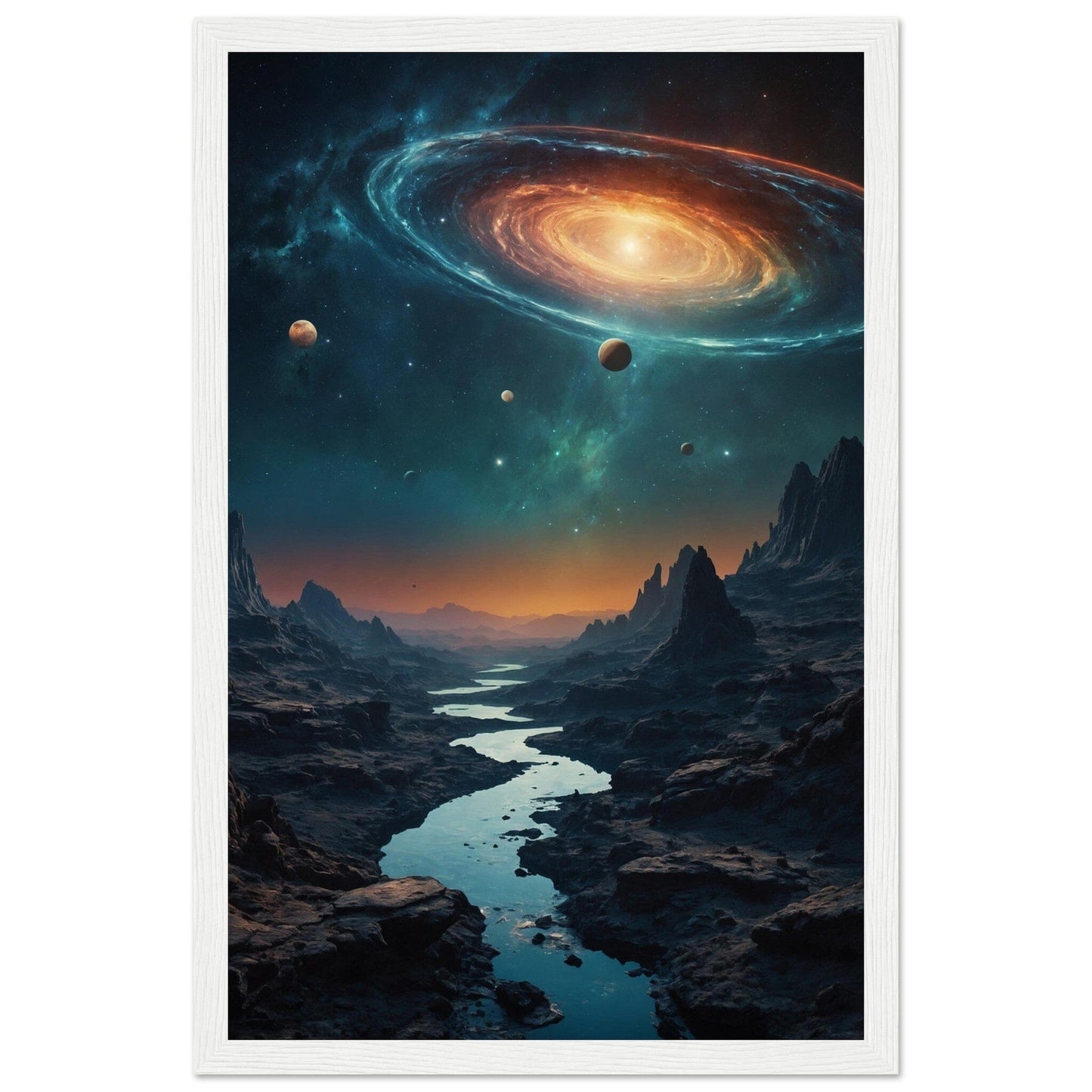 Premium Matte Paper Wooden Framed Poster - Exklusive Kunst in stilvollen Holzrahmen Print Material Modern Masterpieces 28x43 cm / XL (11x17″) White frame 