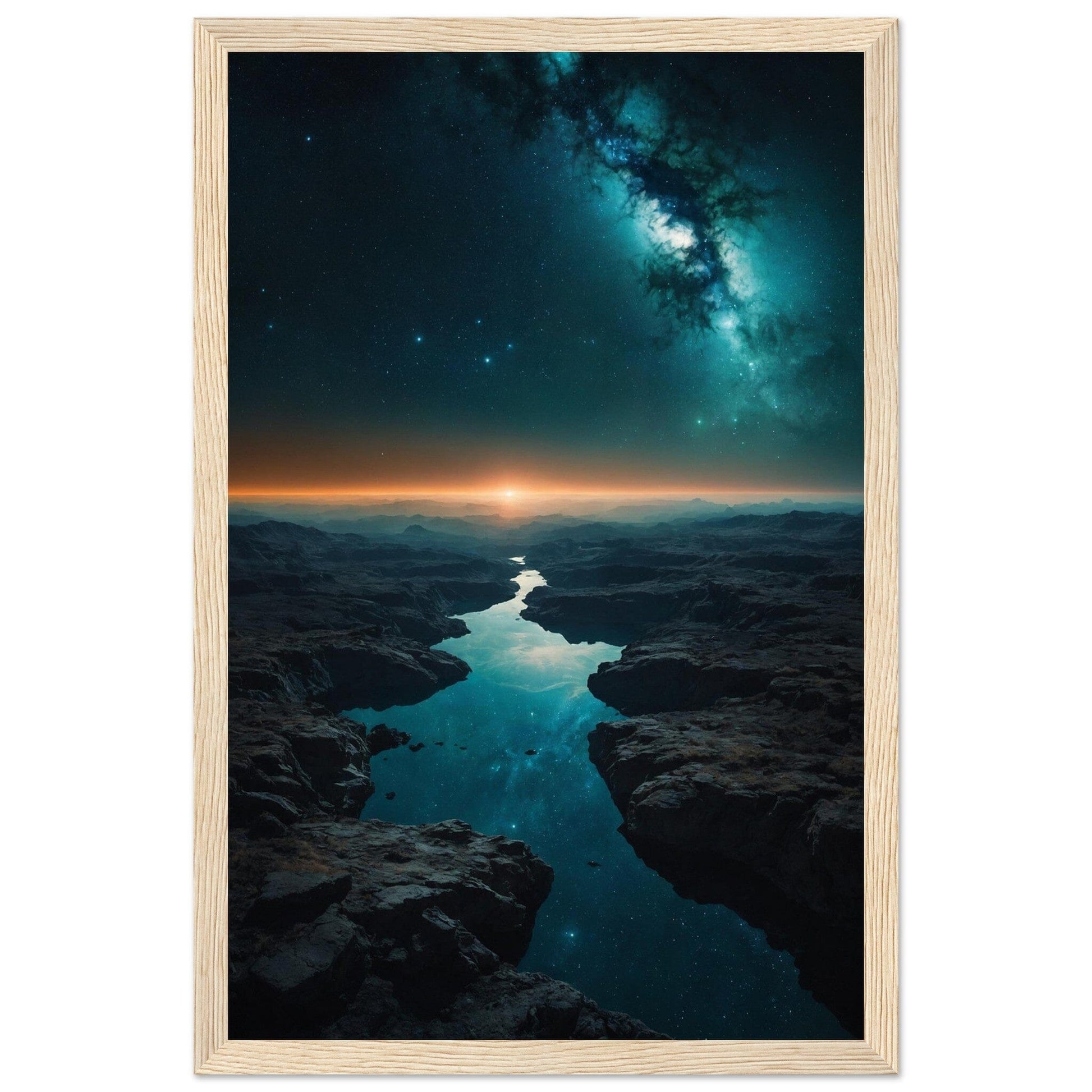 Premium Matte Paper Wooden Framed Poster - Exklusive Kunst in stilvollen Holzrahmen Print Material Modern Masterpieces 28x43 cm / XL (11x17″) Wood frame 