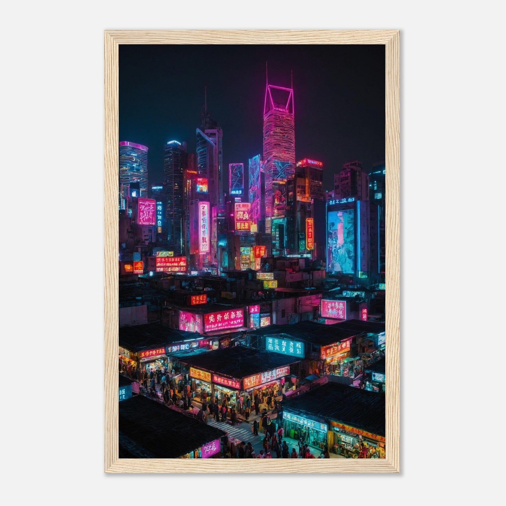 Premium Matte Paper Wooden Framed Poster - Exklusive Kunst in stilvollen Holzrahmen Print Material Modern Masterpieces 28x43 cm / XL (11x17″) Wood frame 