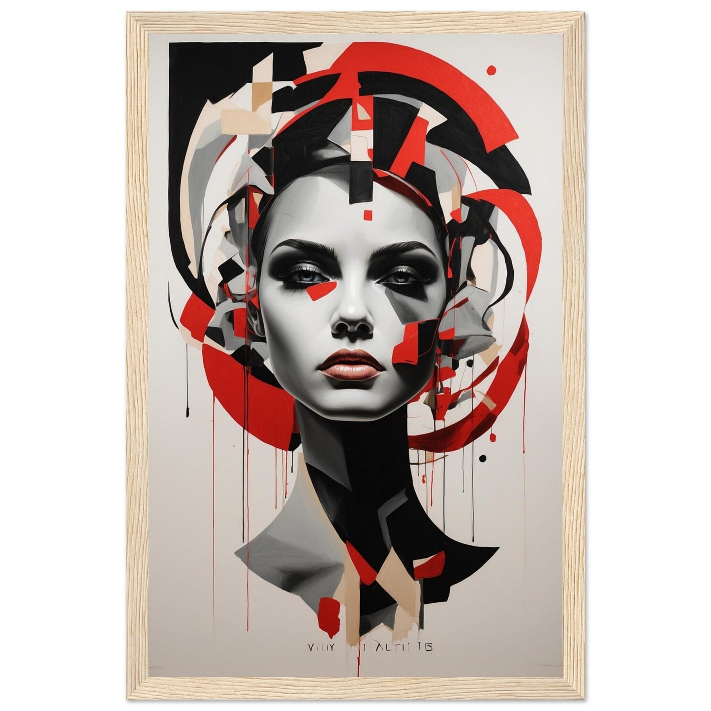 Premium Matte Paper Wooden Framed Poster - Exklusive Kunst in stilvollen Holzrahmen Print Material Modern Masterpieces 28x43 cm / XL (11x17″) Wood frame 