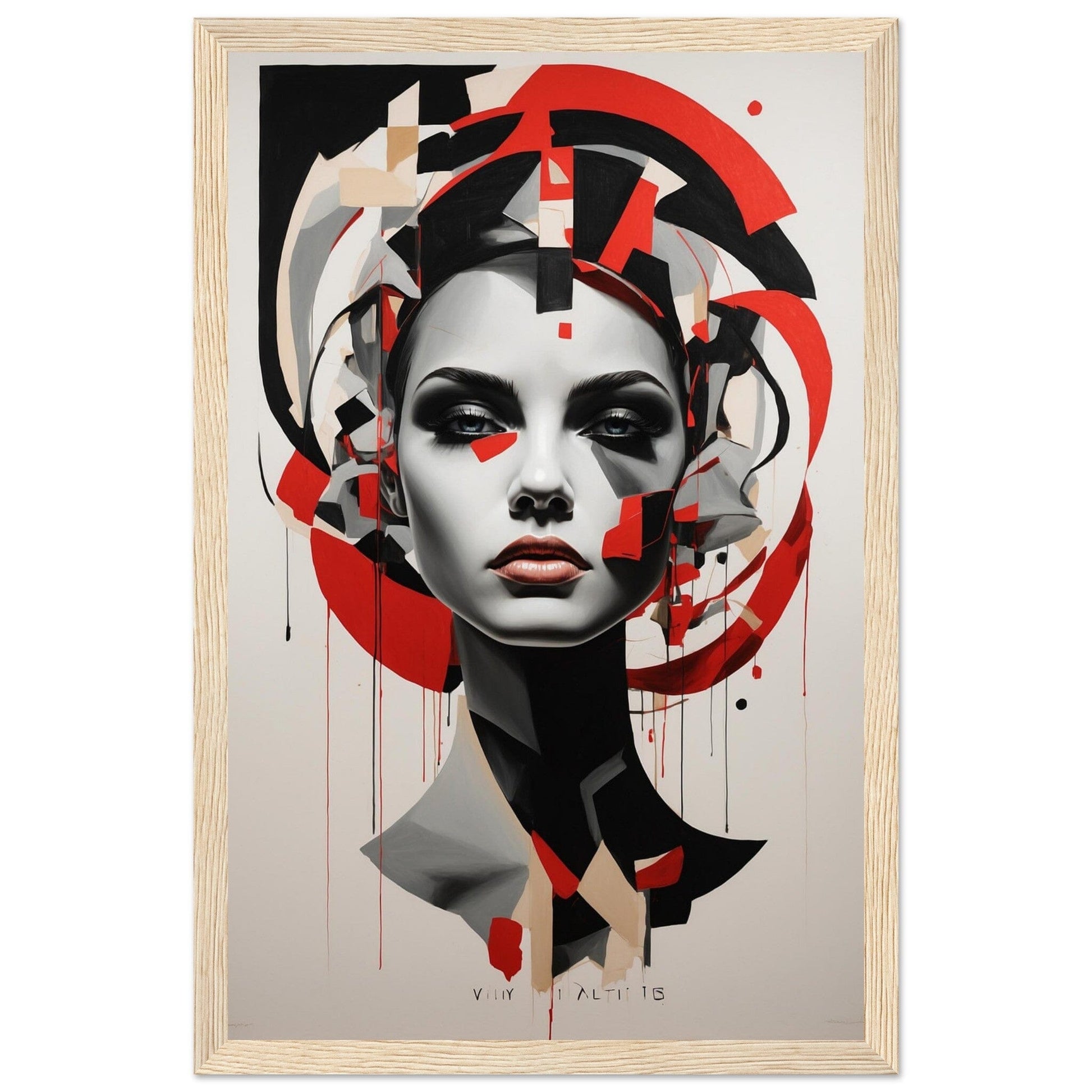 Premium Matte Paper Wooden Framed Poster - Exklusive Kunst in stilvollen Holzrahmen Print Material Modern Masterpieces 28x43 cm / XL (11x17″) Wood frame 