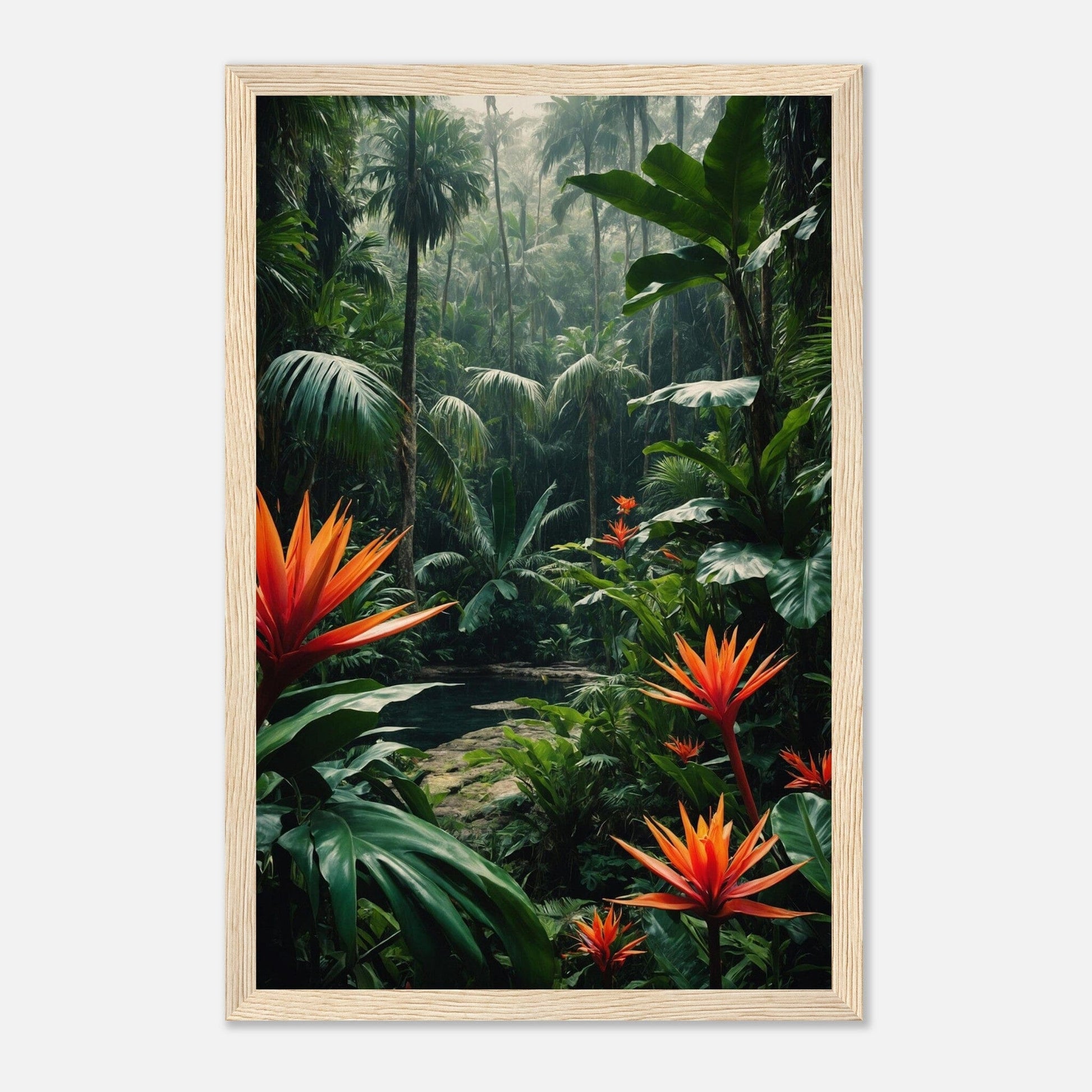 Premium Matte Paper Wooden Framed Poster - Exklusive Kunst in stilvollen Holzrahmen Print Material Modern Masterpieces 28x43 cm / XL (11x17″) Wood frame 