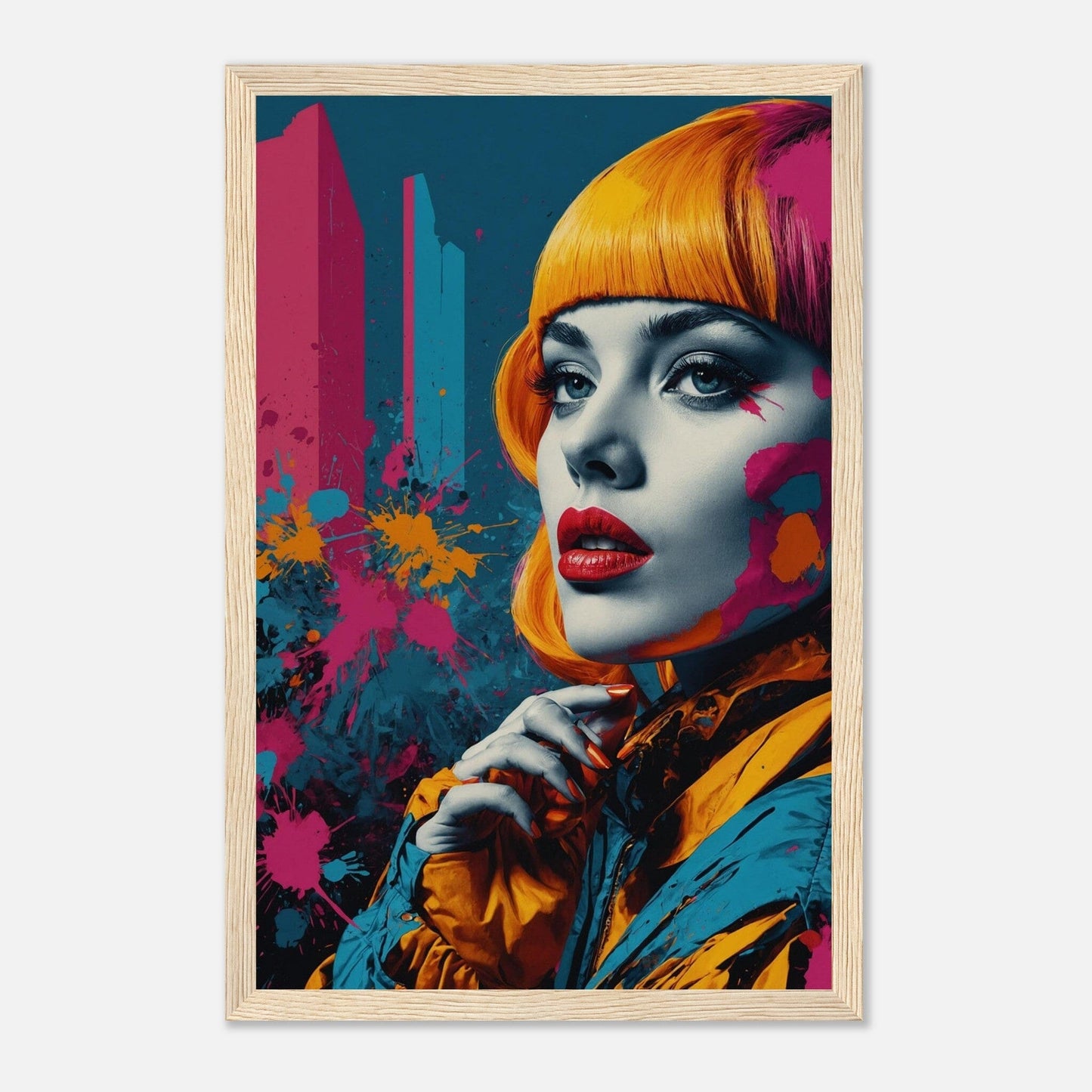 Premium Matte Paper Wooden Framed Poster - Exklusive Kunst in stilvollen Holzrahmen Print Material Modern Masterpieces 28x43 cm / XL (11x17″) Wood frame 