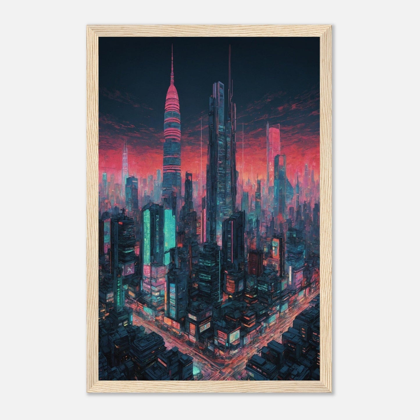 Premium Matte Paper Wooden Framed Poster - Exklusive Kunst in stilvollen Holzrahmen Print Material Modern Masterpieces 28x43 cm / XL (11x17″) Wood frame 