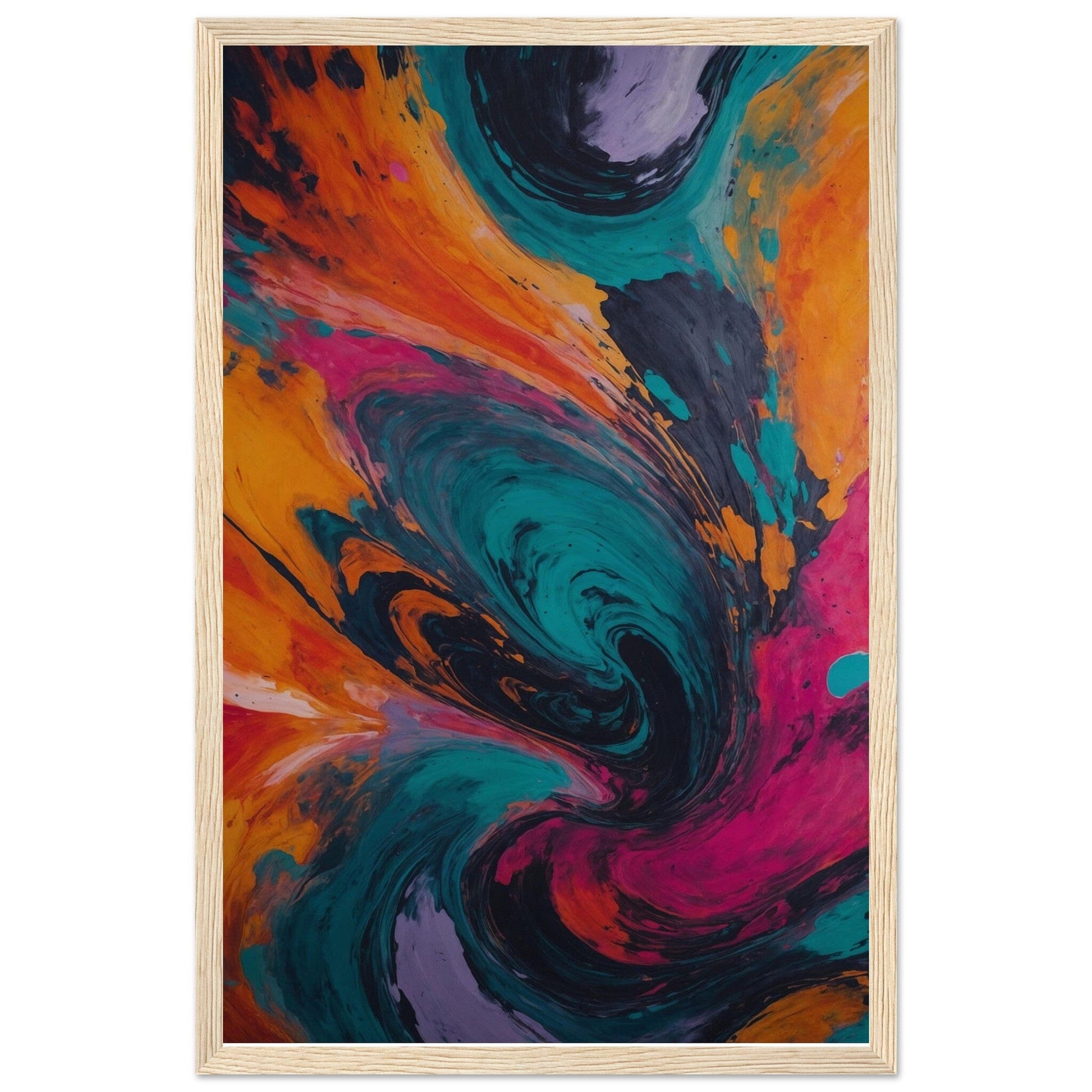 Premium Matte Paper Wooden Framed Poster - Exklusive Kunst in stilvollen Holzrahmen Print Material Modern Masterpieces 28x43 cm / XL (11x17″) Wood frame 